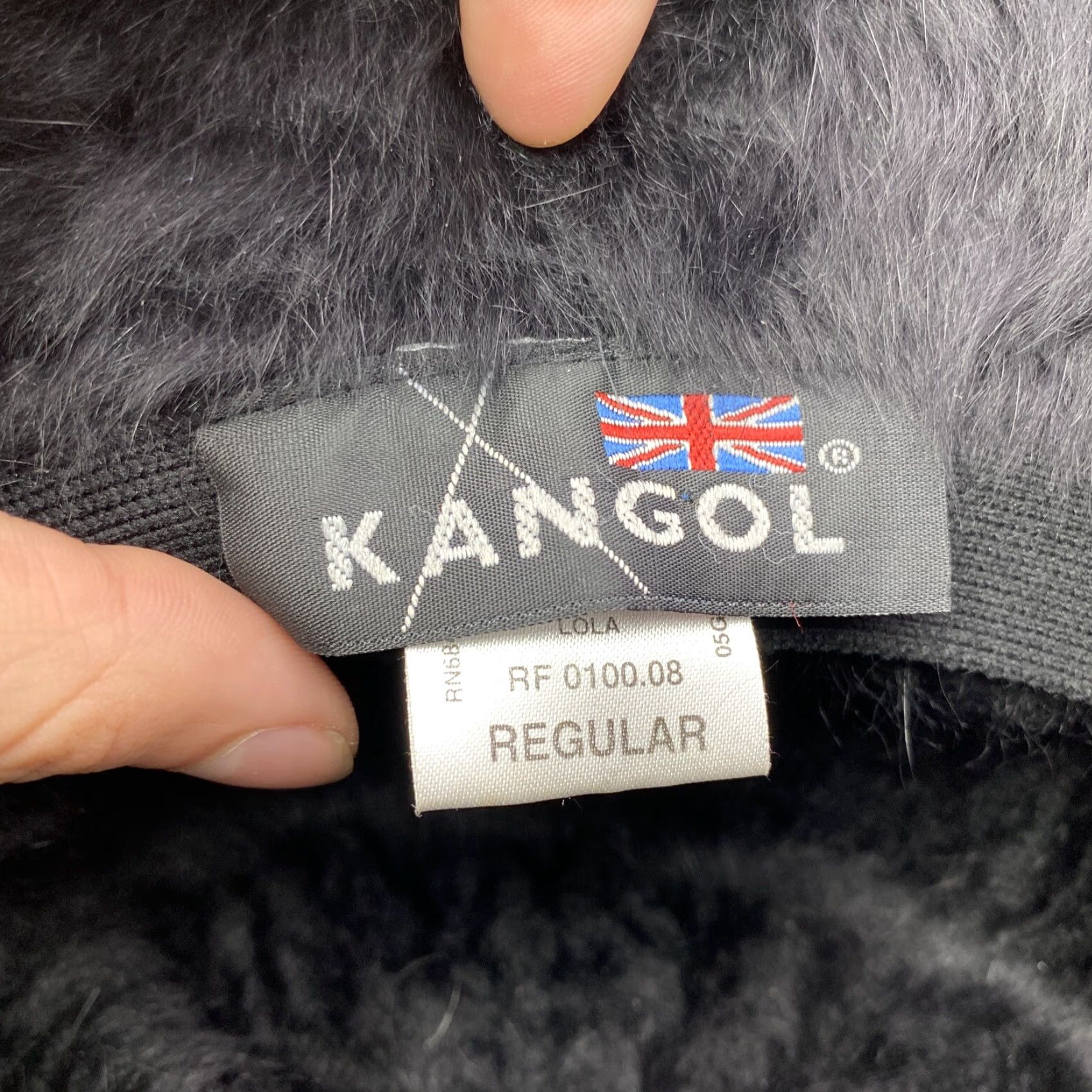 VINTAGE Kangol Furgora Bucket Hat Unisex Adults Regular Black Angora Rabbit Fur Blend 90s Hip Hop Classic
