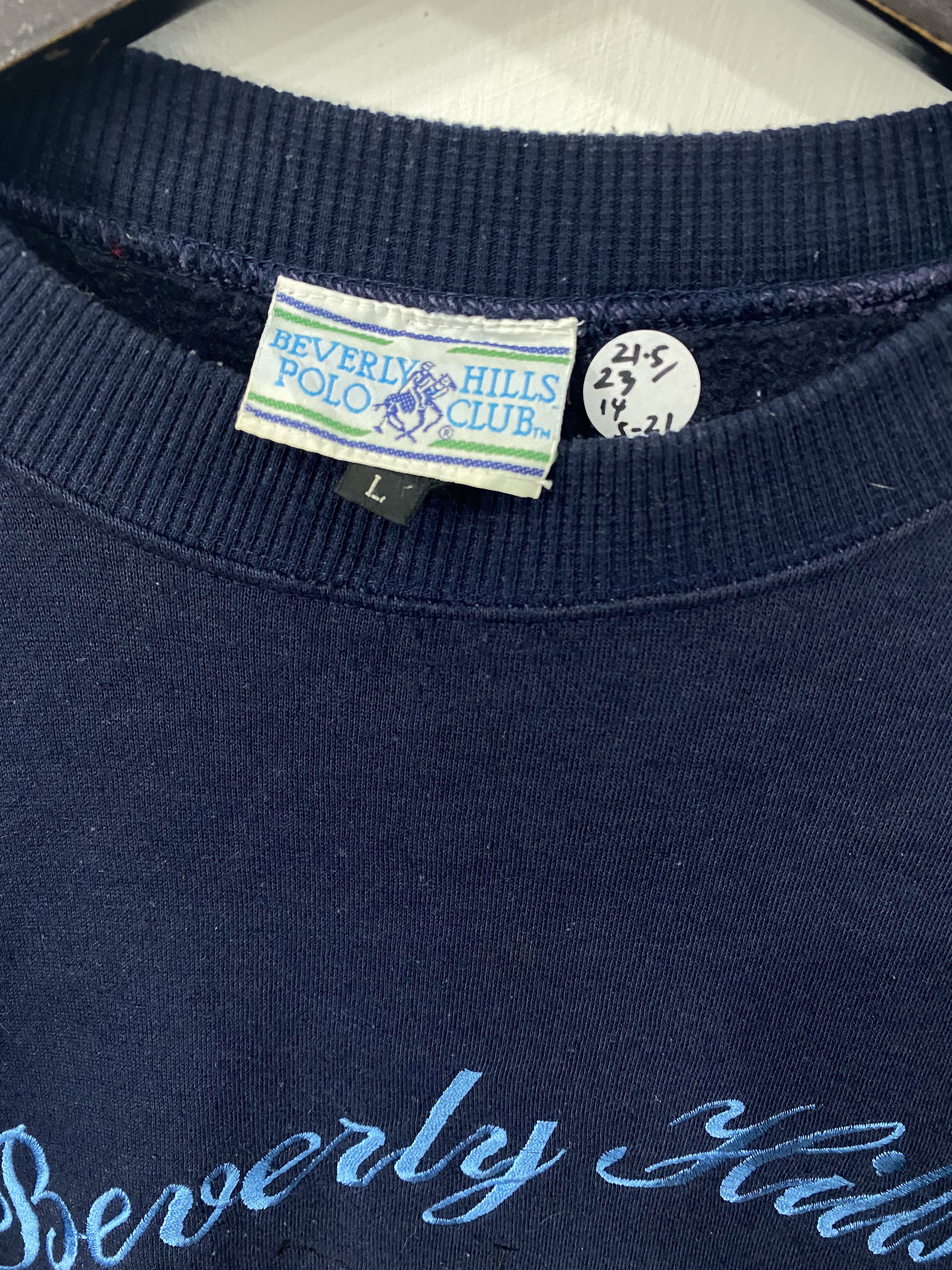 Beverly Hills Polo Club 💥Vintage BEVERLY HILLS POLO CLUB embroidered sweatshirt Size US L / EU 52-54 / 3 - 4 Thumbnail