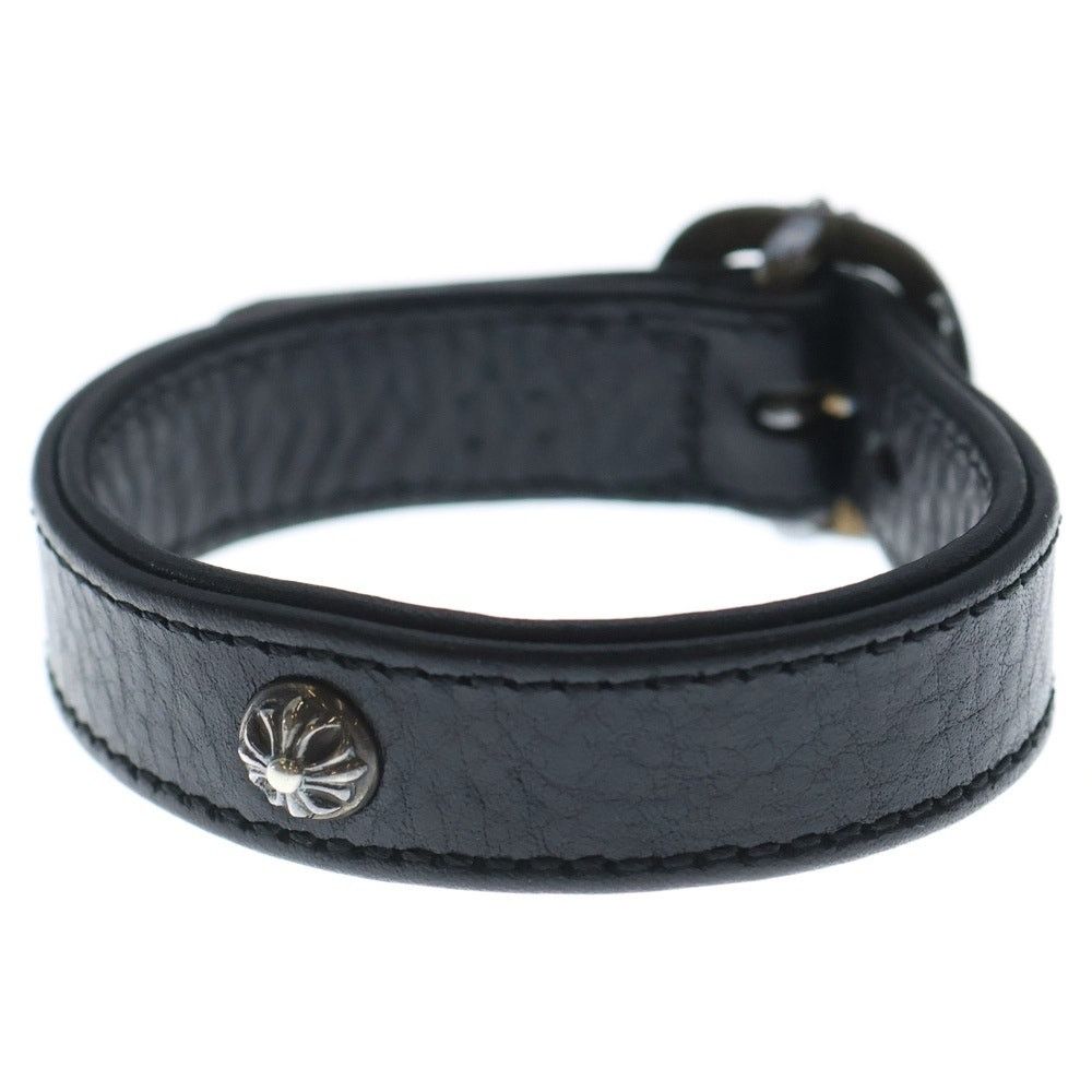 CHROME HEARTS GUNSLINGER Cross Ball Leather Bracelet