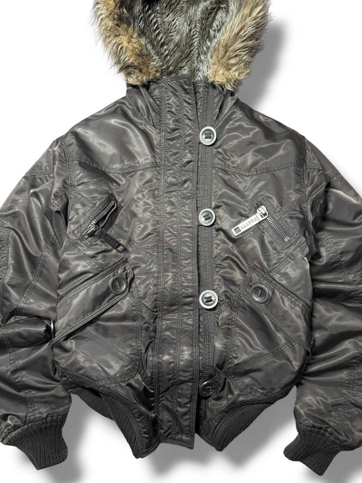 Alyx Vintage Y2k Archive Bomber Jacket Faux Fur Hood Alyx Style Size US M / EU 48-50 / 2 - 4 Thumbnail