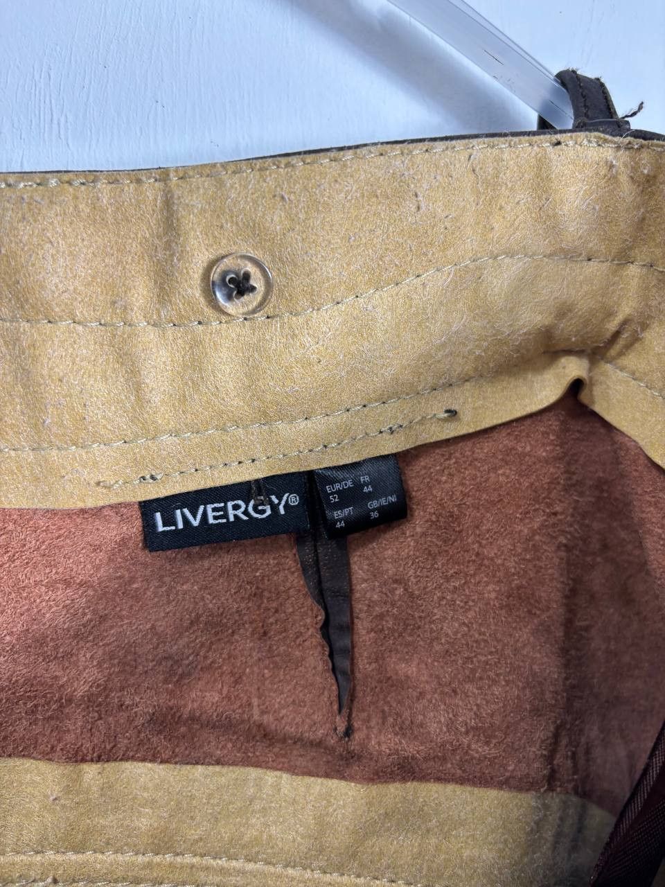 Cowboy Equipment Lederhosen German Brown Leather Retro Shorts sz 52 (36) Size US 36 / EU 52 - 5 Thumbnail