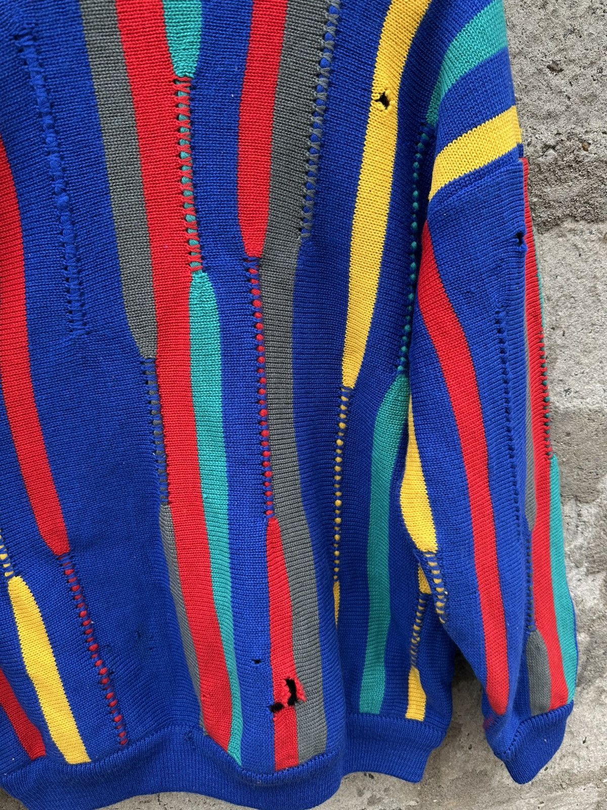 Coogi × Vintage Vintage 90s Coogi Australia Pure Wool Striped Sweater Size US L / EU 52-54 / 3 - 8 Thumbnail
