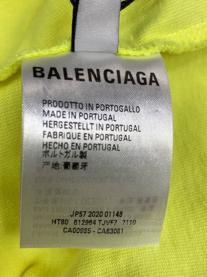 Balenciaga Balenciaga Fluorescent Green Coke Short Sleeve Tee, Size S Size US S / EU 44-46 / 1 - 5 Thumbnail