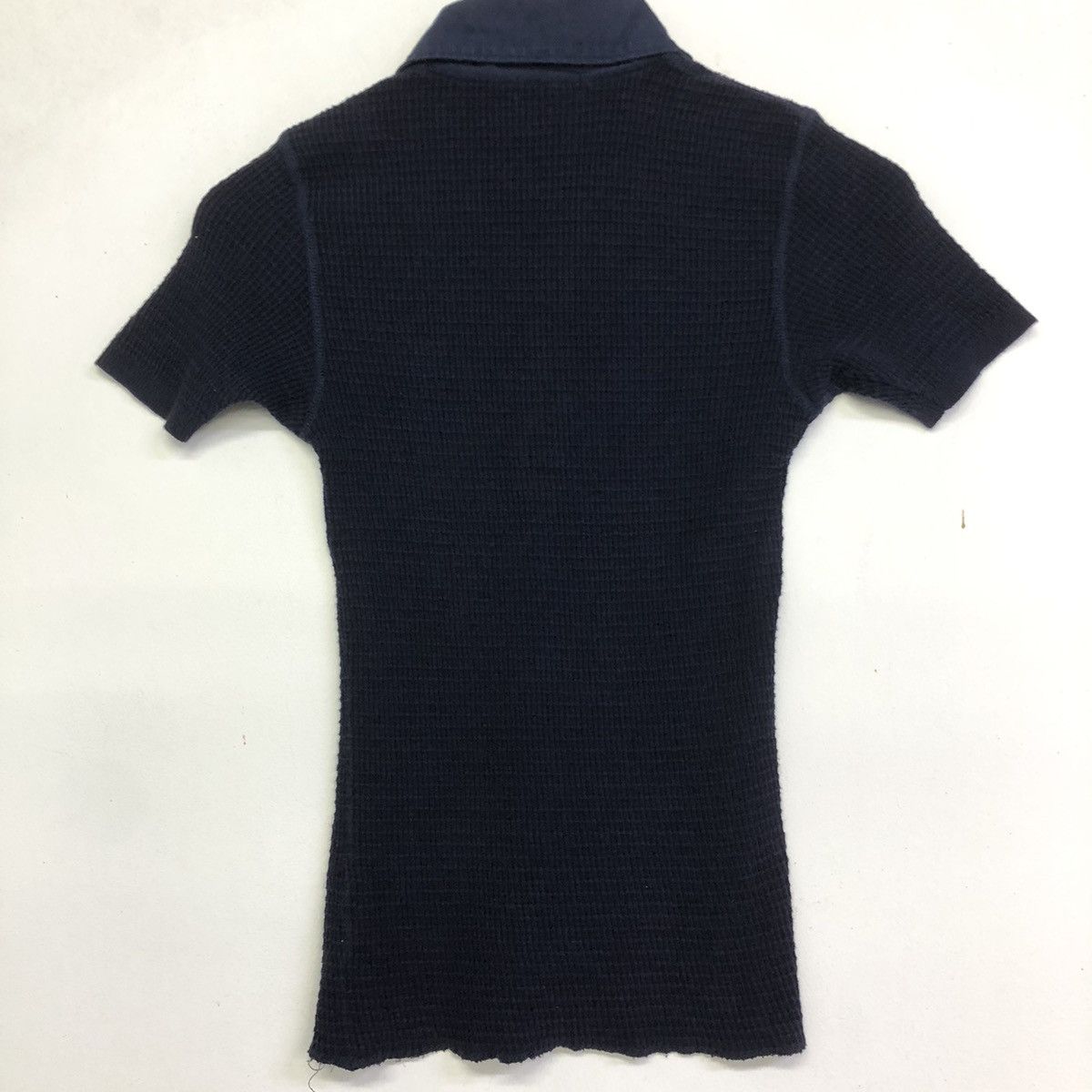 45rpm × Japanese Brand 45 RPM Dark Indigo Waffle Polo Shirt Size XS / US 0-2 / IT 36-38 - 11 Thumbnail