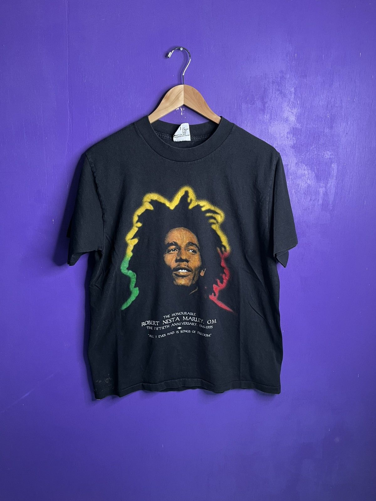Bob Marley × Vintage Vintage 1995 Bob Marley 15th anniversary memorial t-shirt Size US L / EU 52-54 / 3 - 1 Thumbnail