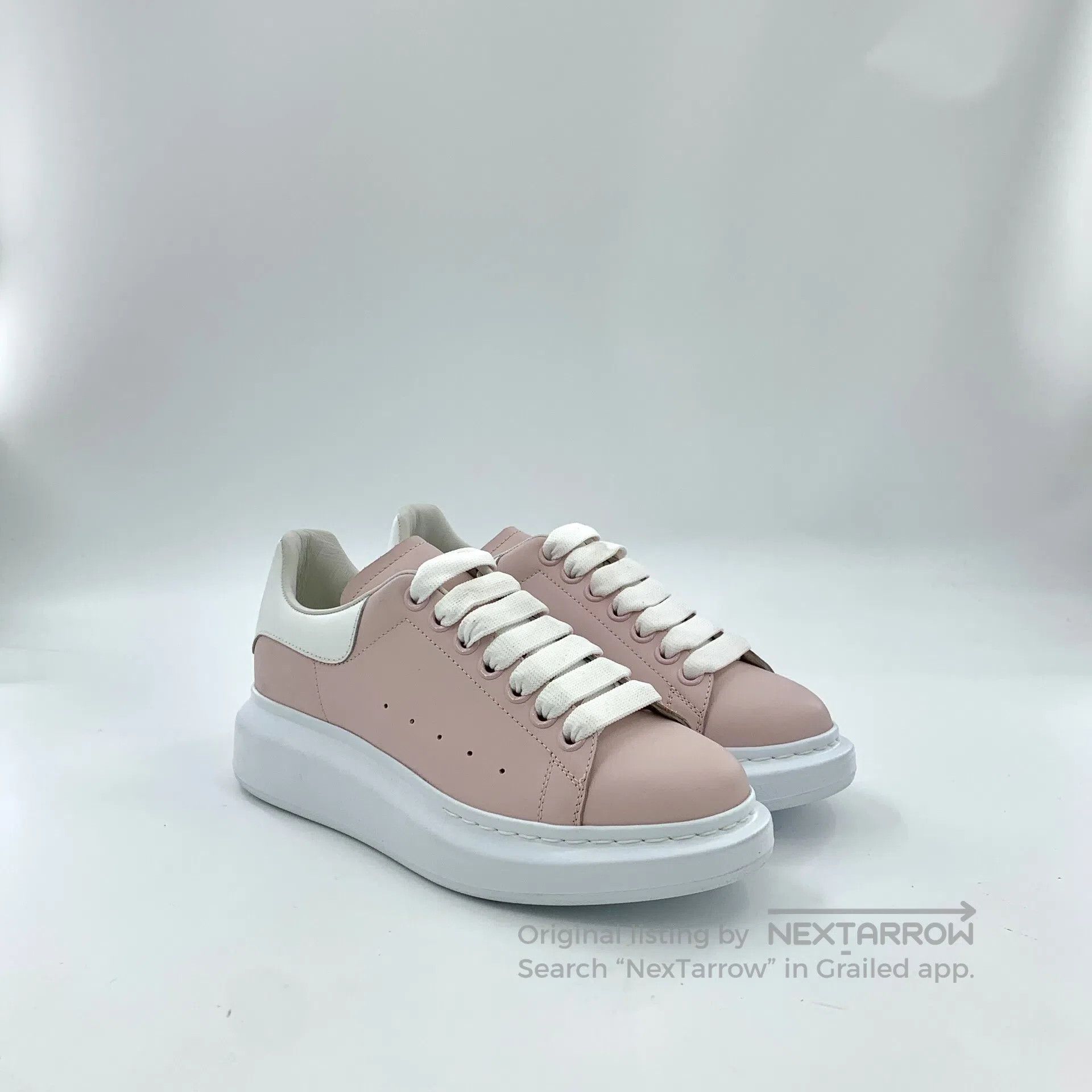 Alexander McQueen Alexander McQueen Pink Laced Casual Flat Sports Shoes| Size US 7 / IT 37 - 2 Thumbnail