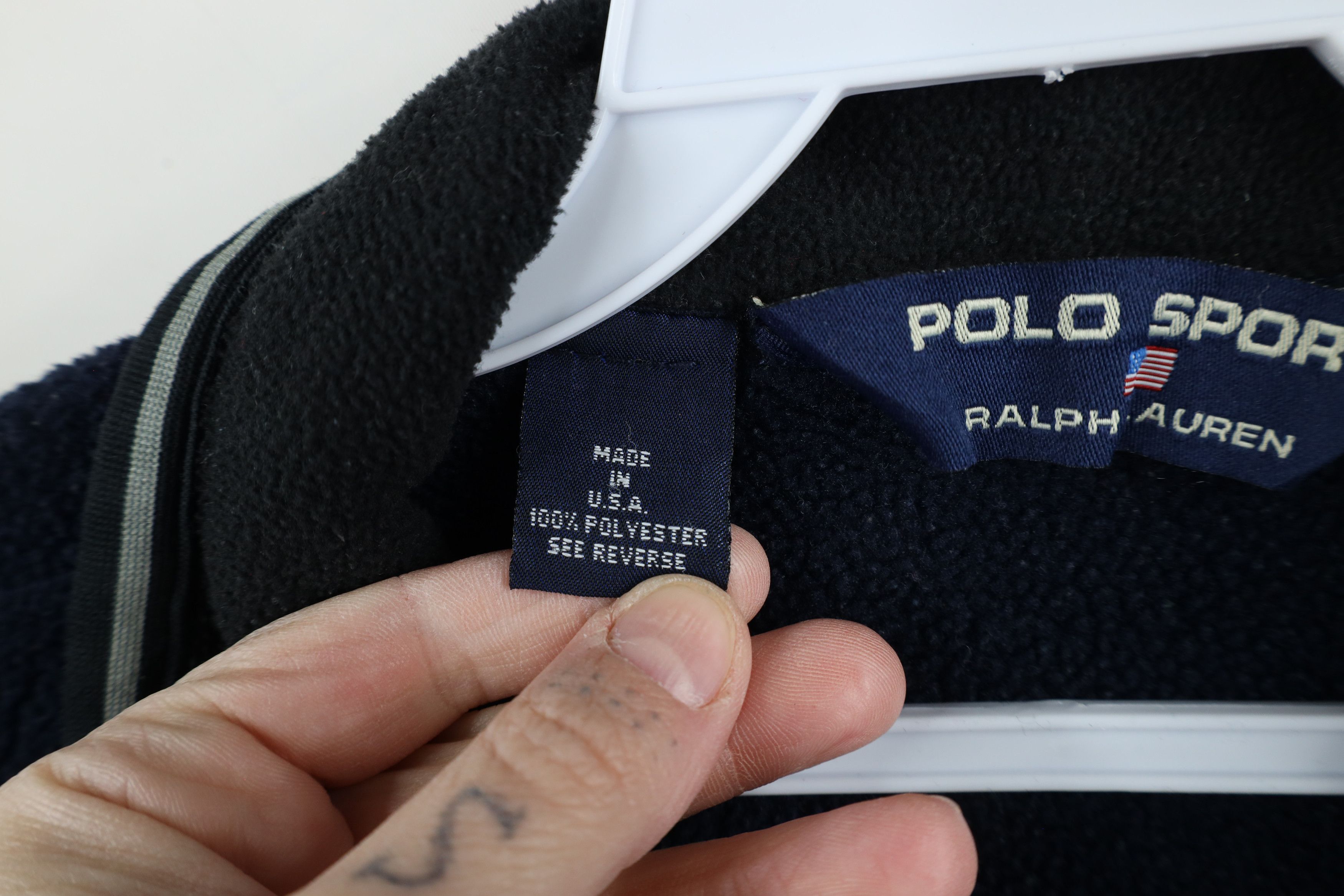 Ralph Lauren × Vintage Vintage 90s Polo Sport Ralph Lauren Fleece Jacket Blue USA Size US XL / EU 56 / 4 - 10 Thumbnail