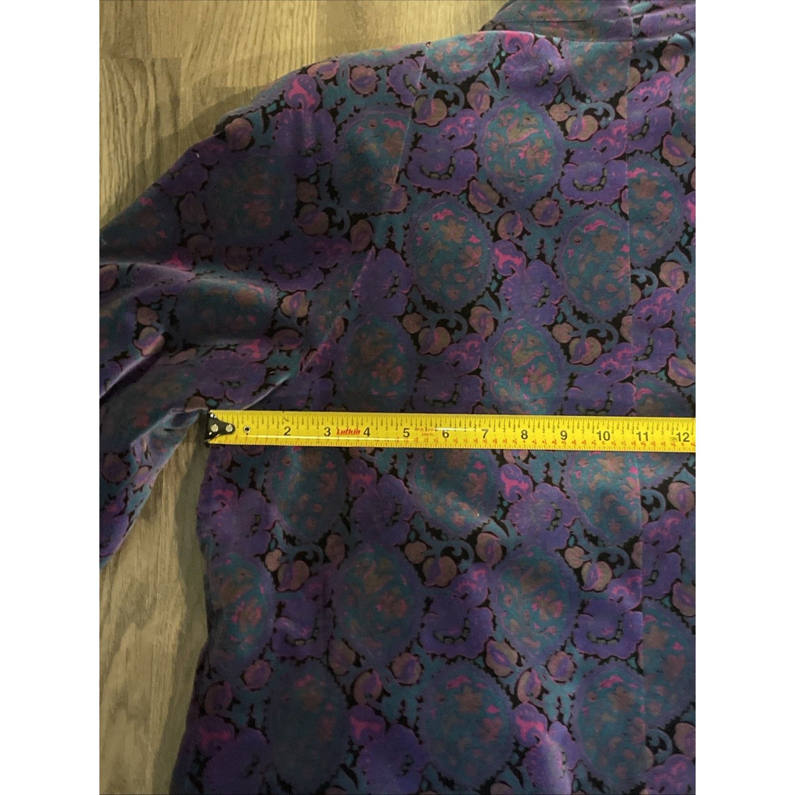Other Portrait JL DeBall Velvet Opera Coat Purple Paisley Vintage Size XS / US 0-2 / IT 36-38 - 14 Thumbnail