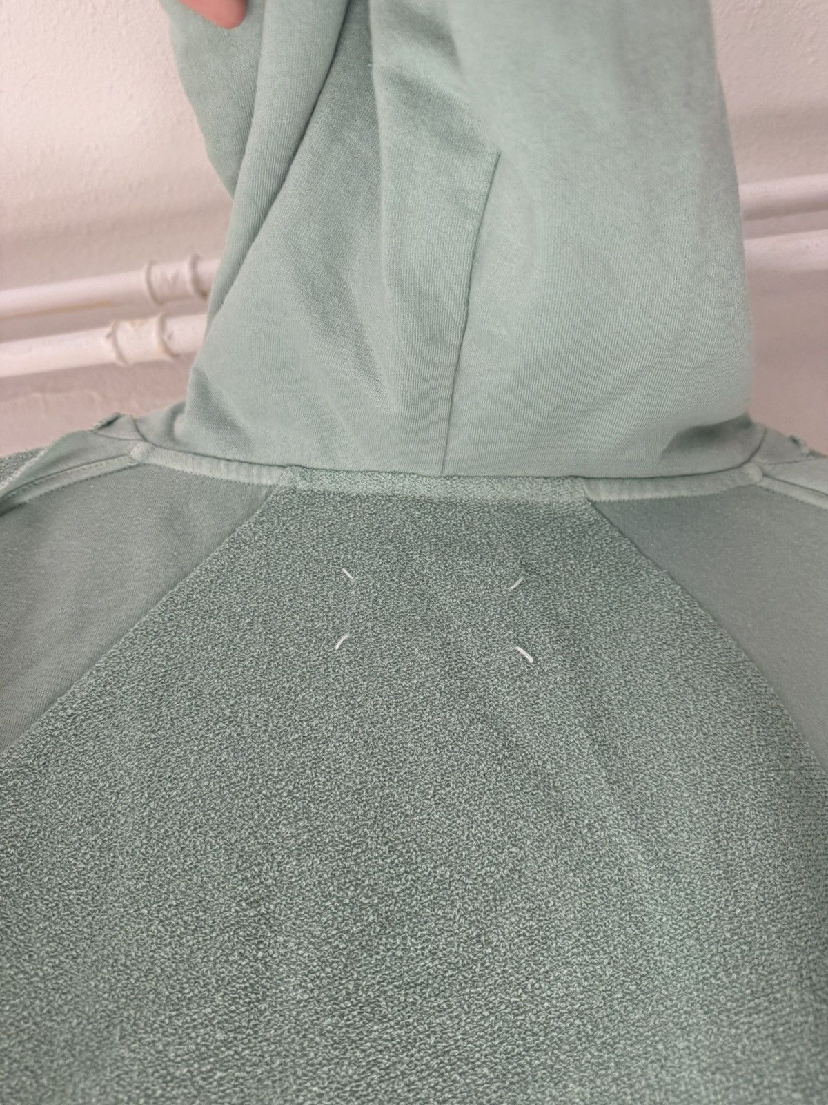 Maison Margiela Inside-Out Hooded Sweatshirt with Textured Panels Size US M / EU 48-50 / 2 - 12 Thumbnail