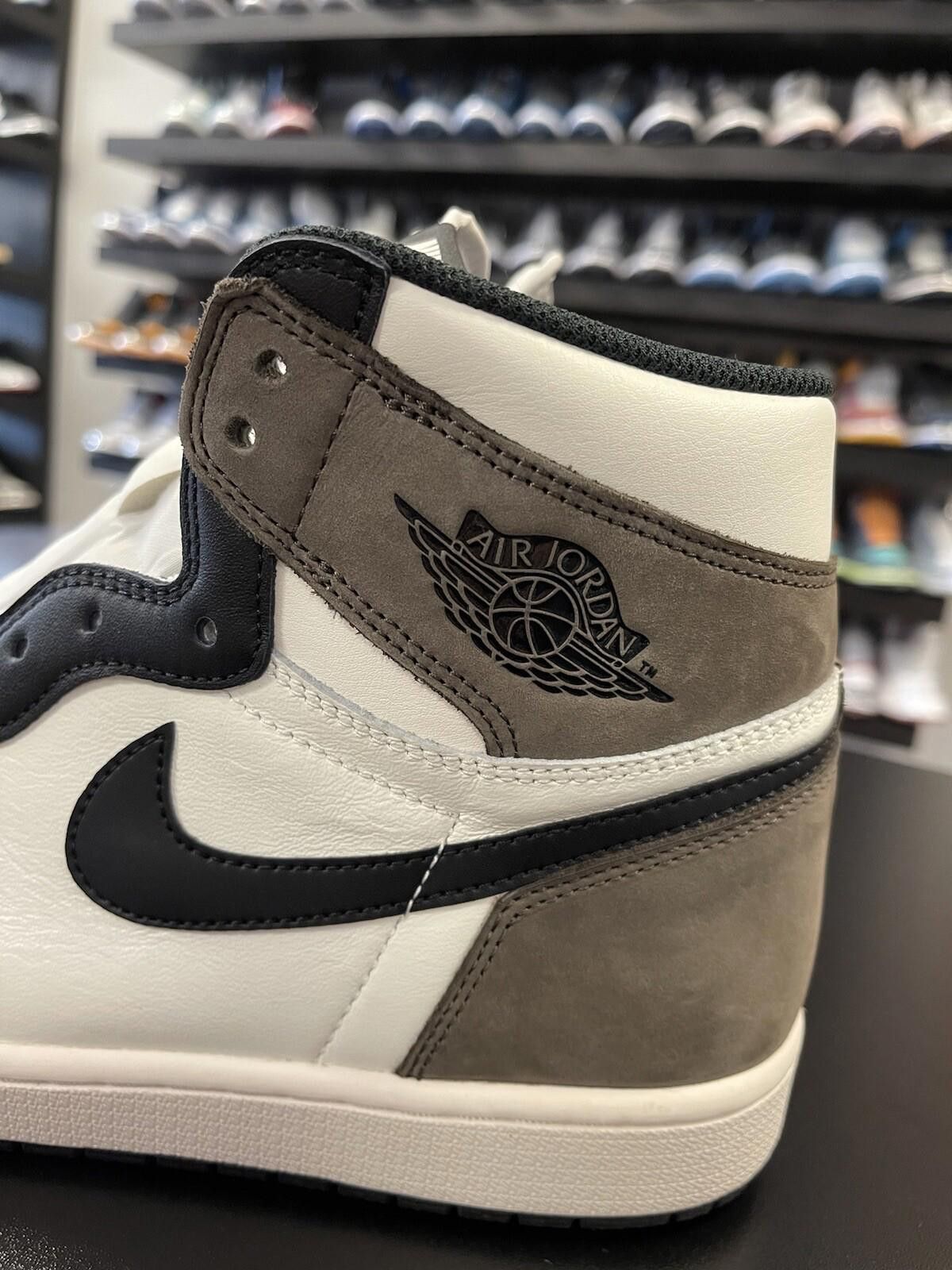 Jordan Brand Size 12 - Nike Air Jordan 1 Retro High Top Sail Black Mocha Size US 12 / EU 45 - 11 Thumbnail