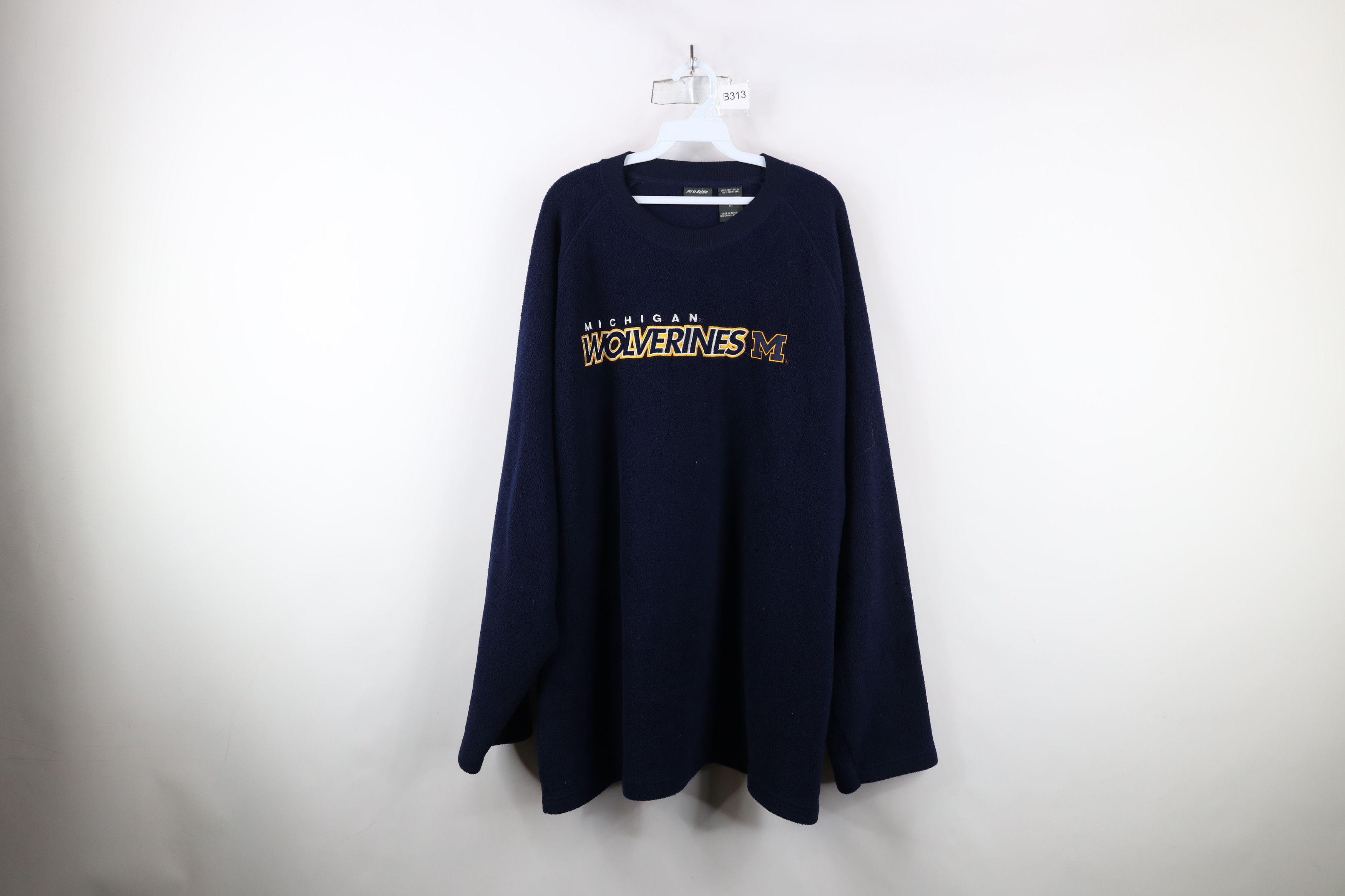 Vintage Vintage 90s Spell University of Michigan Fleece Sweatshirt Size US XXL / EU 58 / 5 - 1 Thumbnail