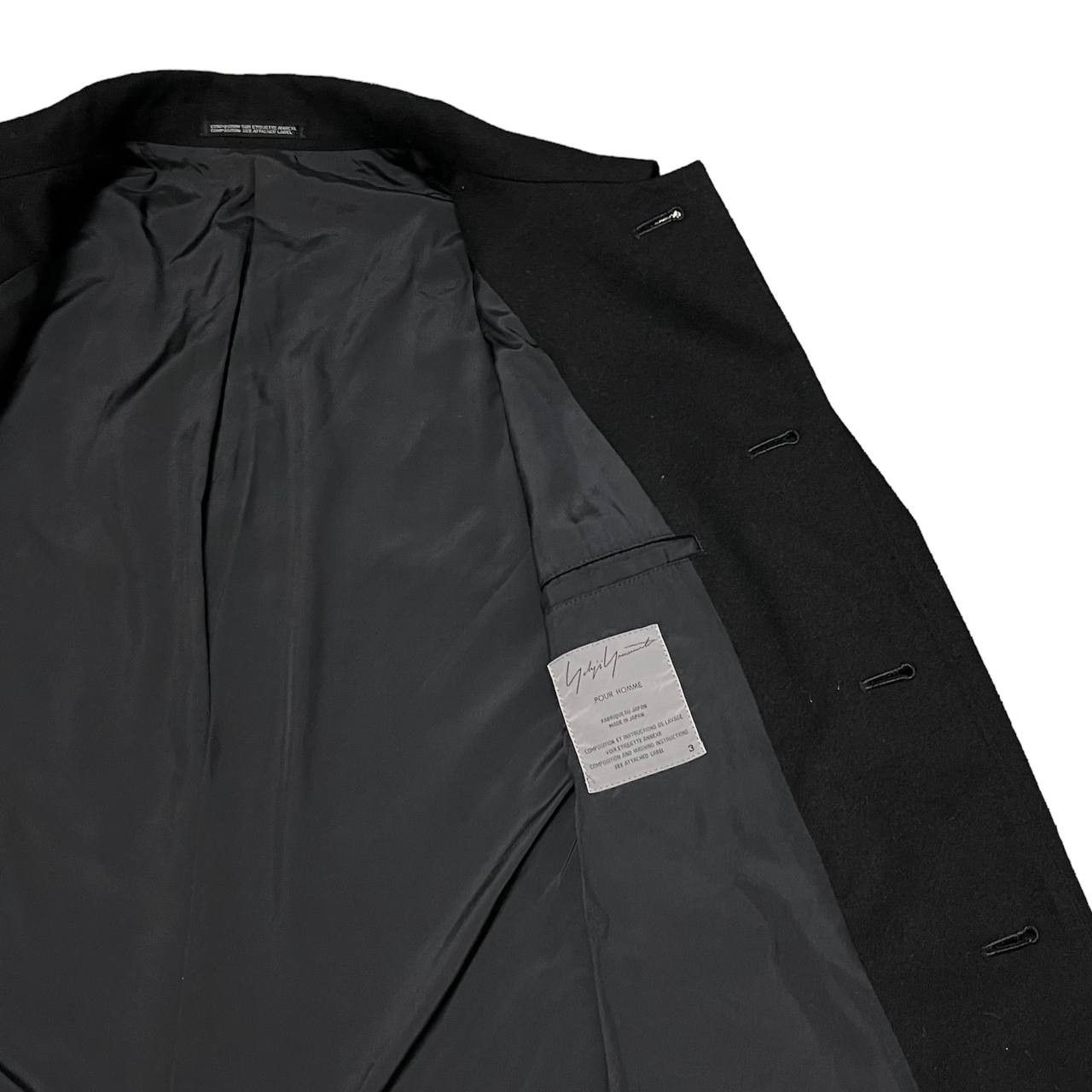 Yohji Yamamoto AW02 YYPH Yohji Yamamoto Pour Homme Wool Overcoat Size US L / EU 52-54 / 3 - 9 Thumbnail