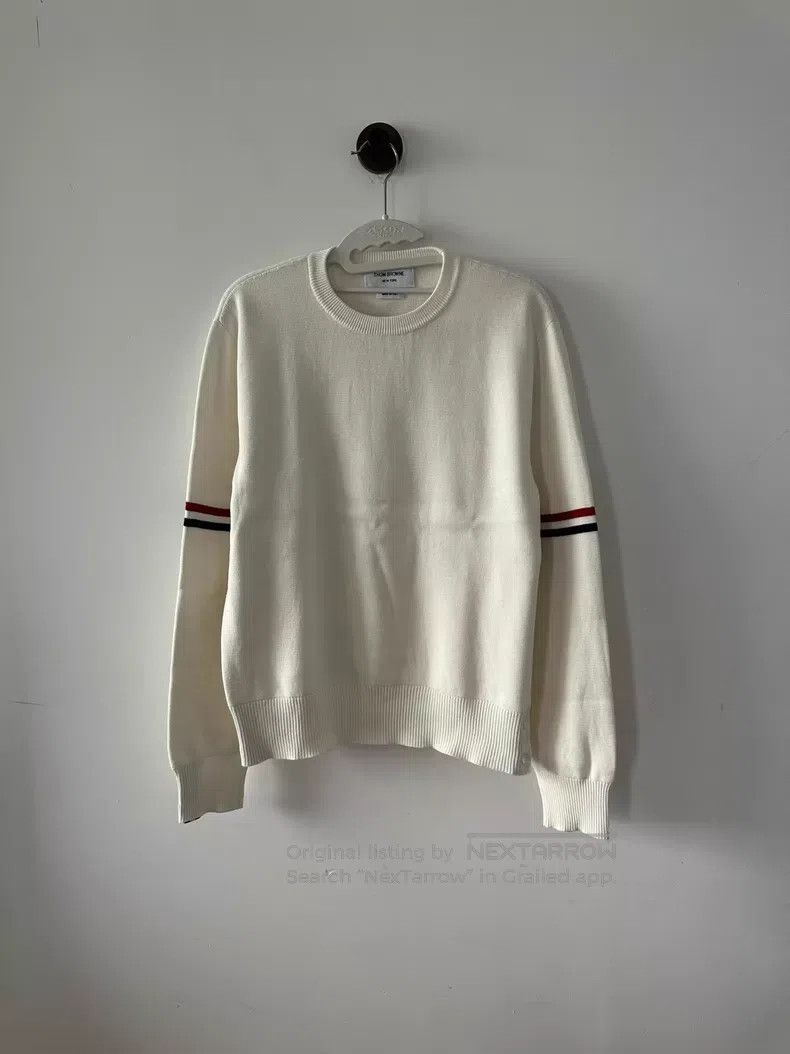 Thom Browne Thom Browne Double Sleeve Logo Sweater Size US M / EU 48-50 / 2 - 1 Thumbnail