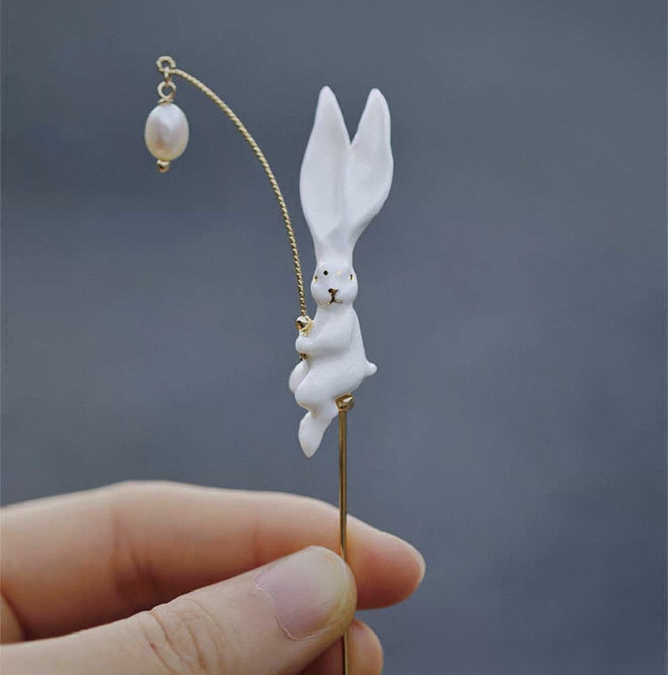 Other “The Moon Rabbit’s Whisper” – Handcrafted Ceramic Size ONE SIZE - 4 Thumbnail