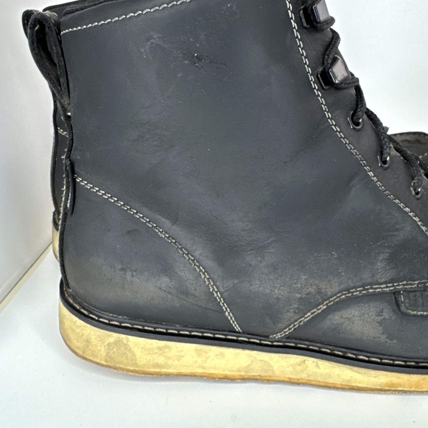BRUNT Workwear Marin Waterproof Comp Toe Work Boot Black Men 