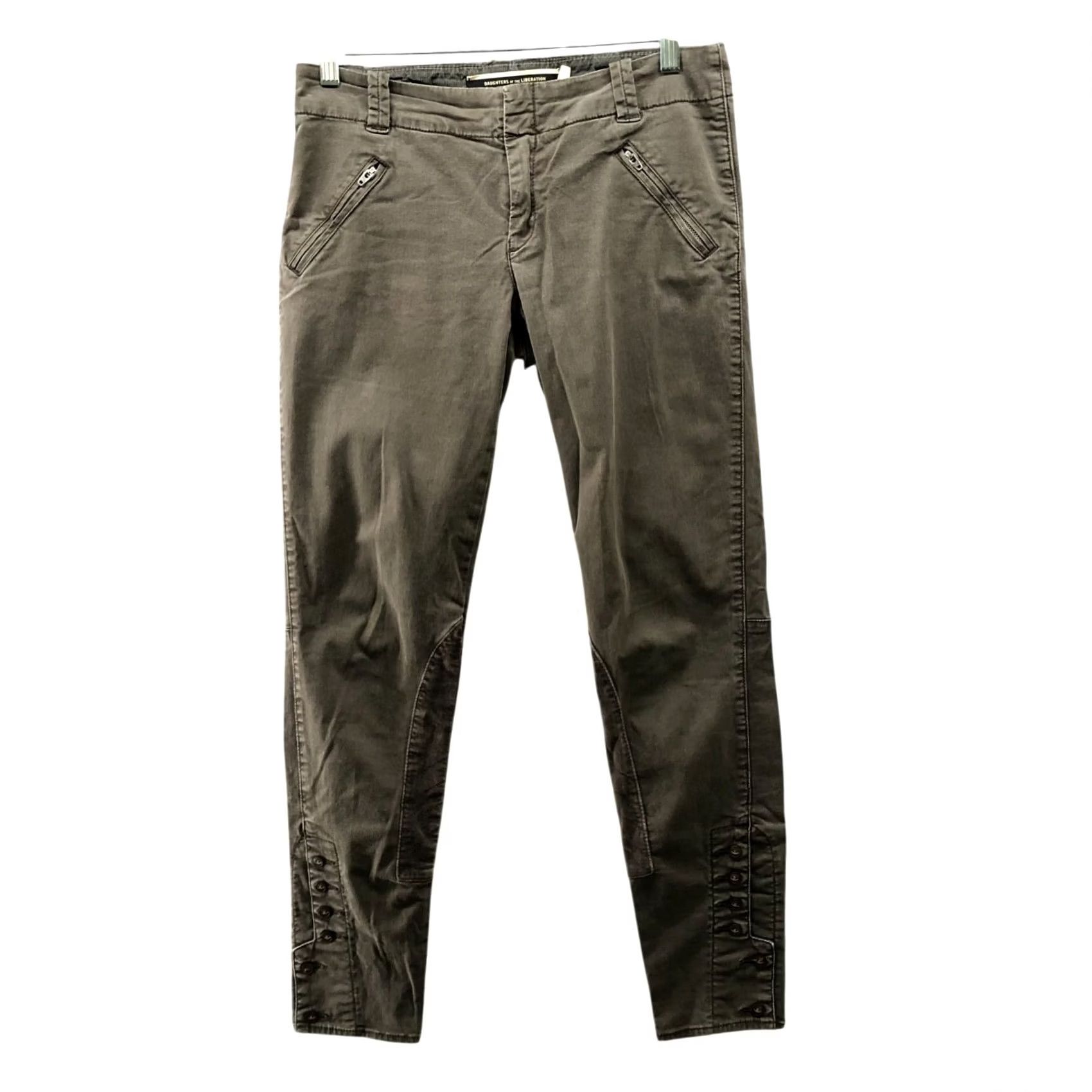 Anthropologie VINTAGE Anthropologie Daughters of the Liberation Riding Pant Womens 27 Equestrian Olive Size 27" / US 4 / IT 40 - 2 Thumbnail