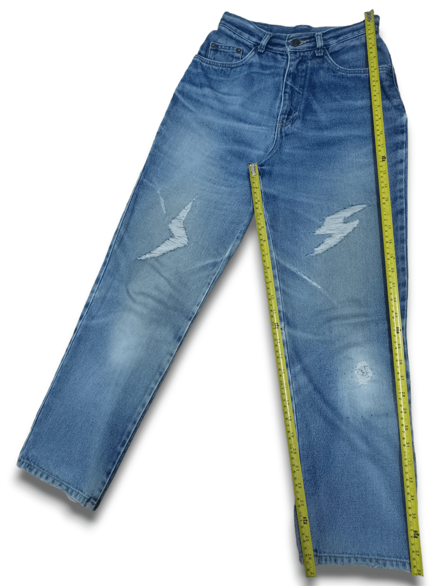 Japanese Brand SALES 🔥 Vintage Japanese Brand Thunder Distressed Jeans Size 25" / US 0 / IT 36 - 10 Thumbnail