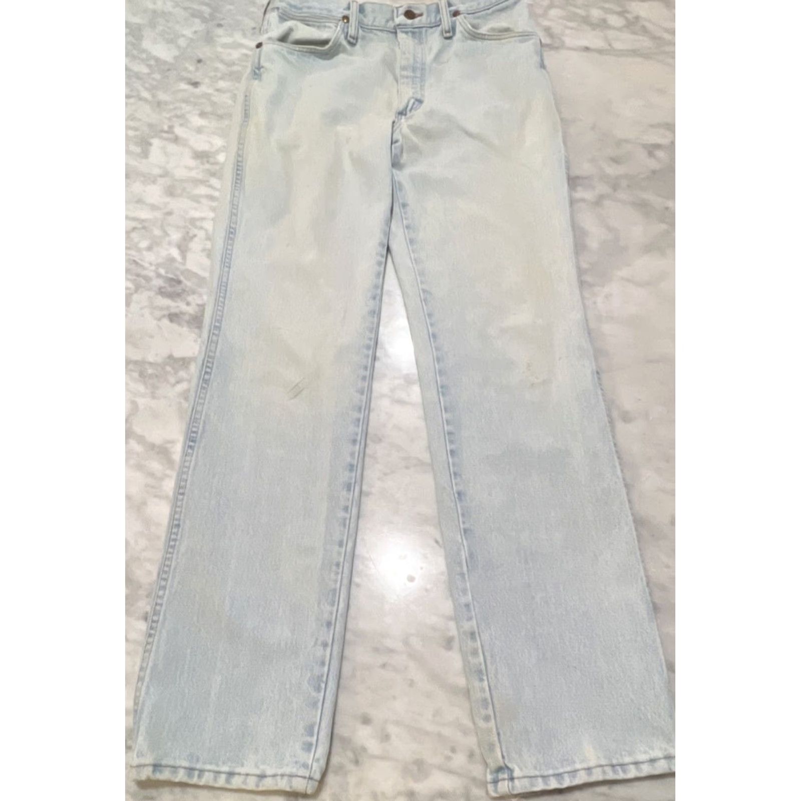 Wrangler VINTAGE Wrangler Jeans Men’s 30x33 Denim Stonewash Stains Made USA Jeans Mens 30 Size US 30 / EU 46 - 3 Thumbnail