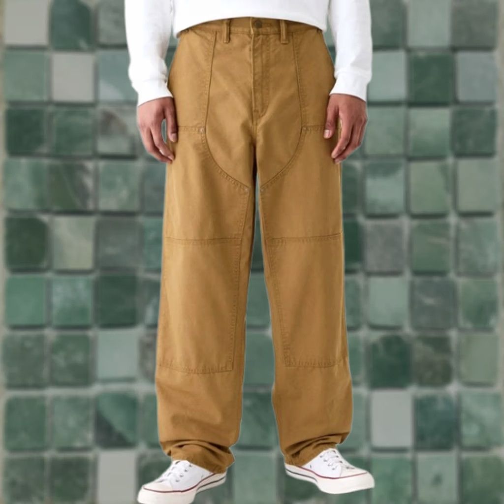 Gap Gap Utility Baggy Jeans Canvas Double-Knee Khaki Brown Men 38x29 (Tag 36x30) Size US 38 / EU 54 - 1 Thumbnail