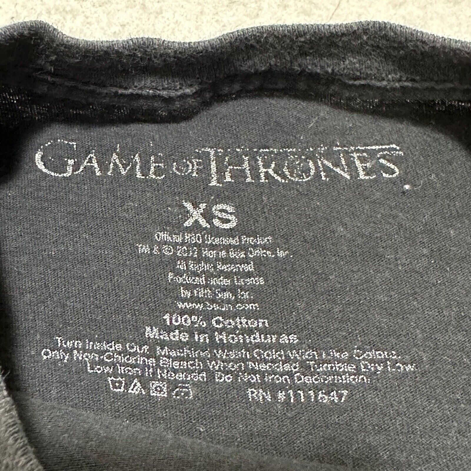 Other Game of Thrones XS Wolf Logo TV Show Graphic T Shirt Black Size US XS / EU 42 / 0 - 3 Thumbnail