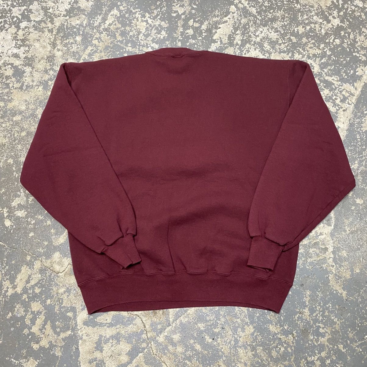 Russell Athletic × Vintage Vintage Russell Athletic Maroon Blank Boxy Crewneck Hoodie Size US L / EU 52-54 / 3 - 6 Thumbnail