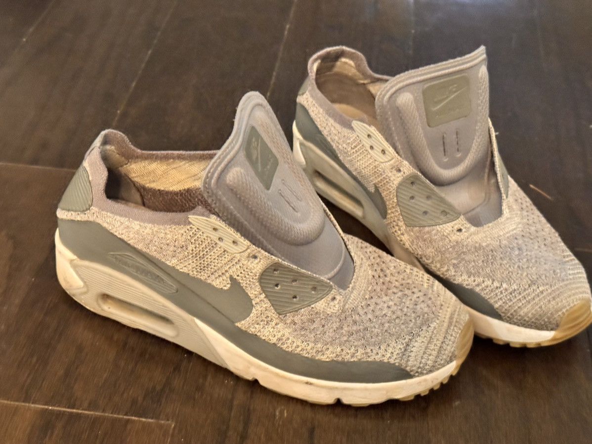 Nike AIR MAX 90 ULTRA 2.0 FLYKNIT 'PURE PLATINUM’ Size US 9 / EU 42 - 1 Thumbnail