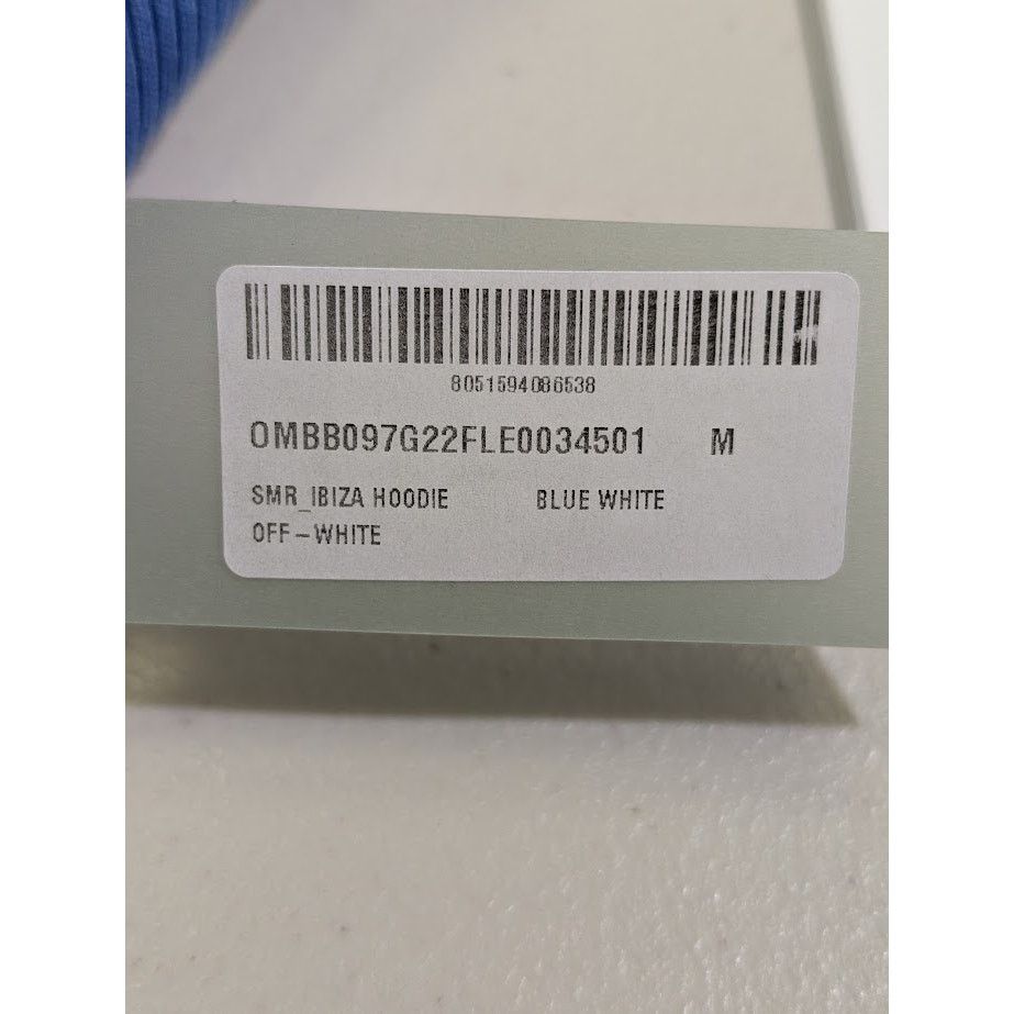 Off-White o1rshd1 SMR- Ibiza Hoodie in Blue White Size US M / EU 48-50 / 2 - 25 Thumbnail