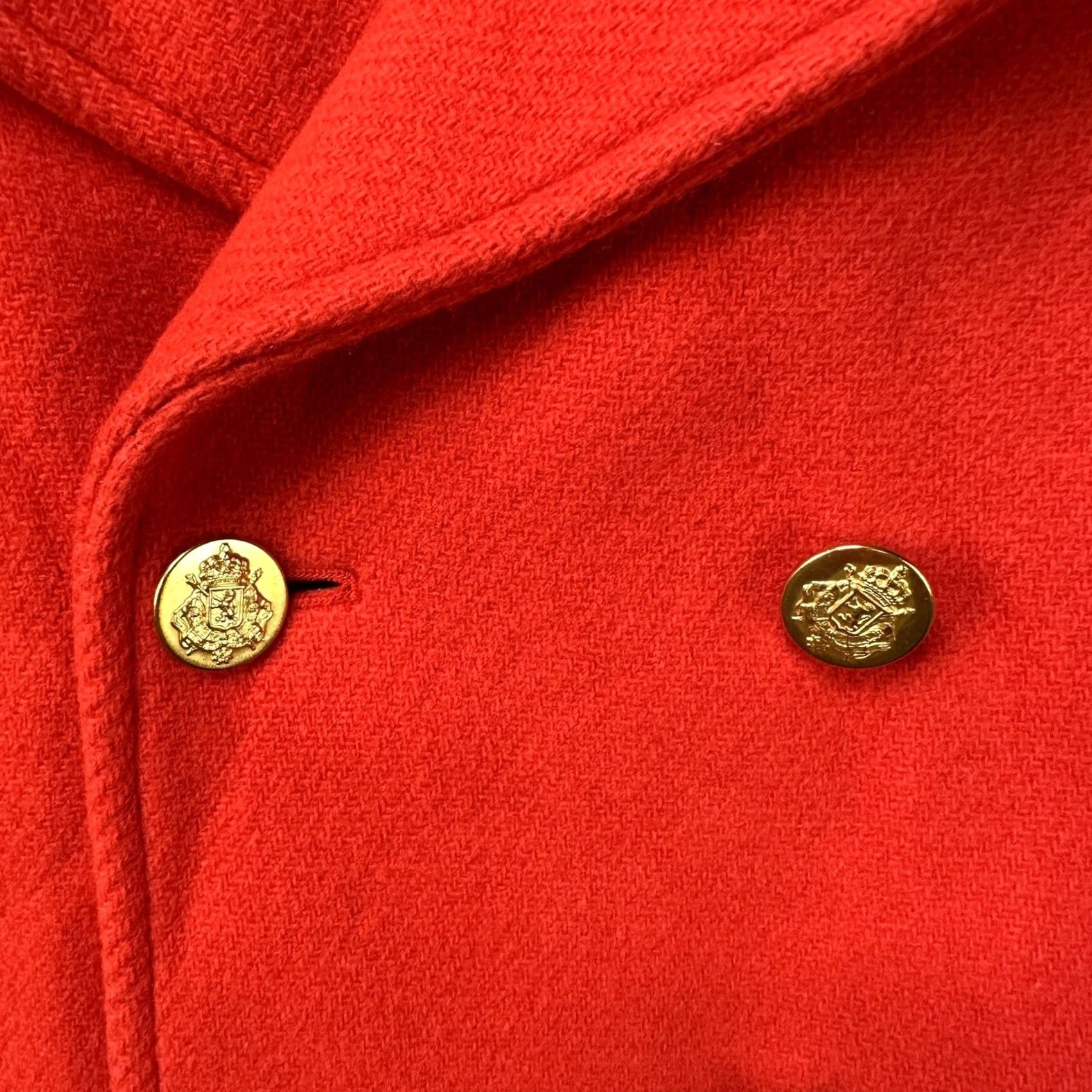 J.Crew J. Crew Stadium Cloth Pea Coat Womens Red Wool Blend Button Pocket Long Sleeve Short Coat Size S / US 4 / IT 40 - 5 Thumbnail