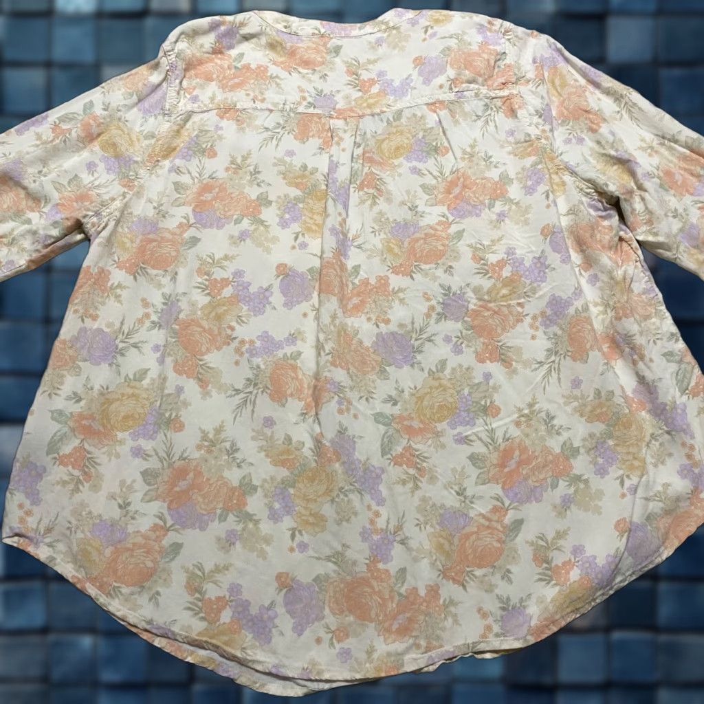 Torrid Torrid Shirt 2X V-Neck Long Sleeve Multicolor Floral Blouse Womens Plus Size XXL / US 16-18 / IT 52-54 - 1 Thumbnail