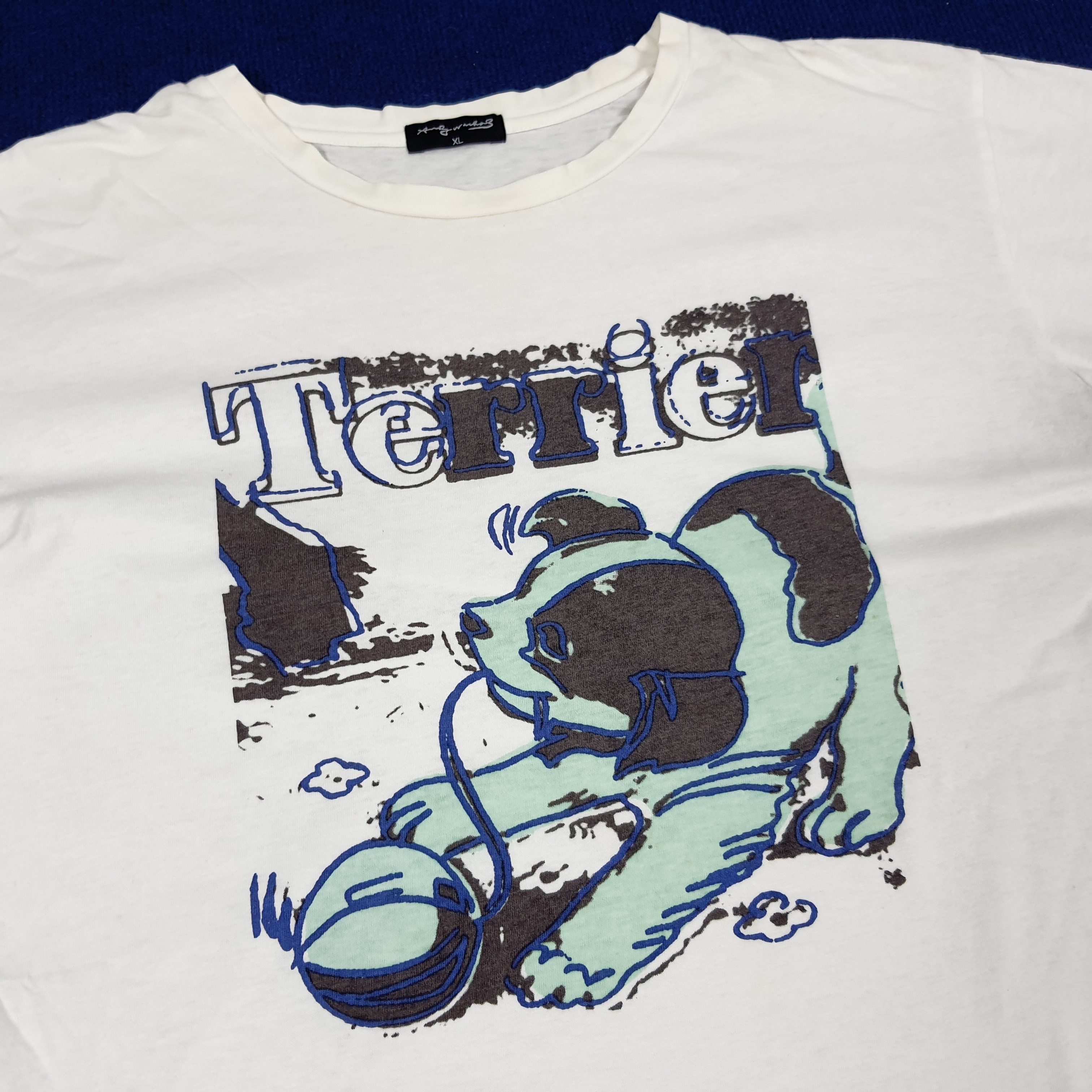 Andy Warhol × Vintage Vintage Andy Warhol Terrier Art T-shirt Size US XL / EU 56 / 4 - 2 Thumbnail