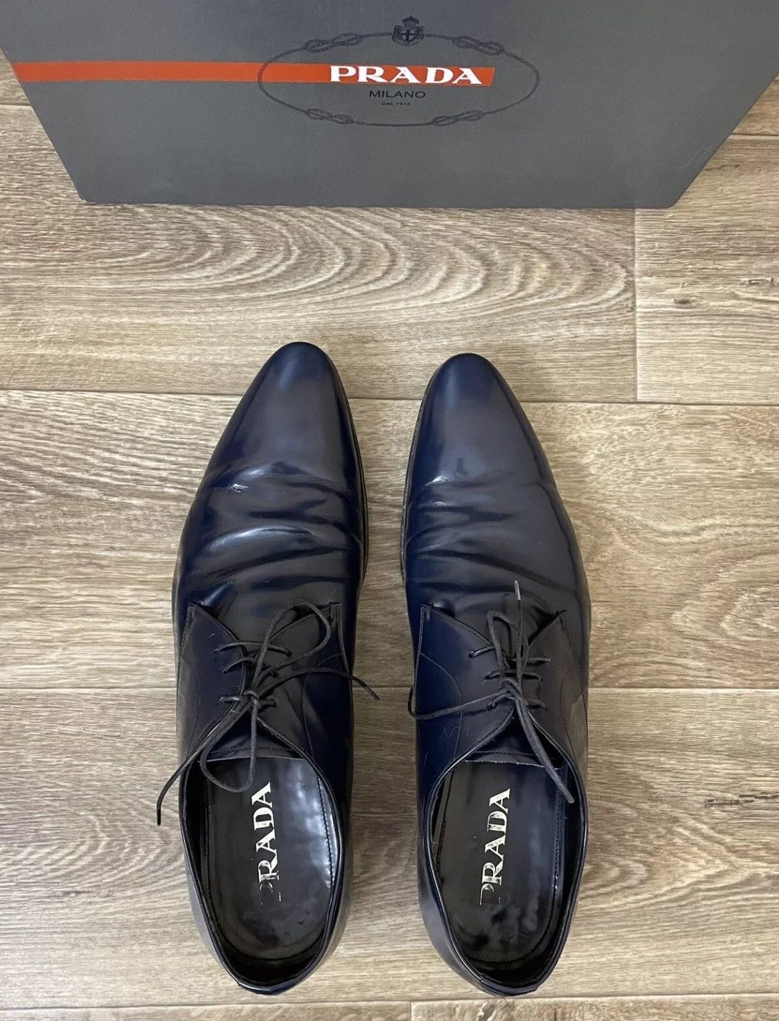 Prada Prada size 12 US dark blue Size US 12 / EU 45 - 8 Thumbnail