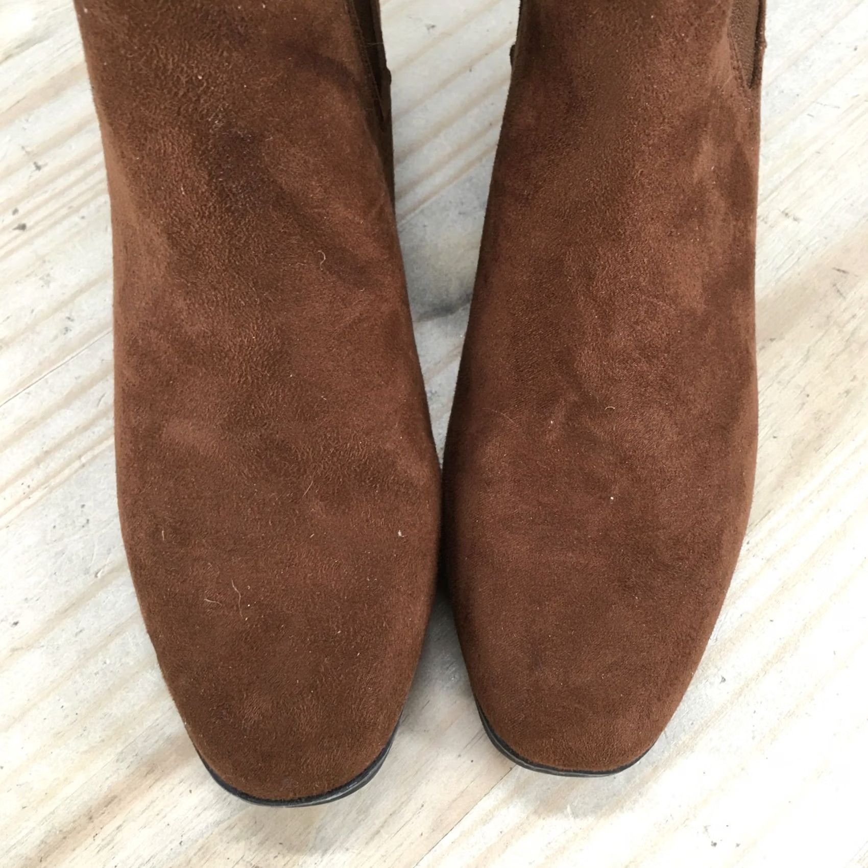 Vintage A New Day Boots Womens 7 Chelsea Pull On Ankle Bootie Brown Fabric Heels Casual Size US 7 / IT 37 - 7 Thumbnail