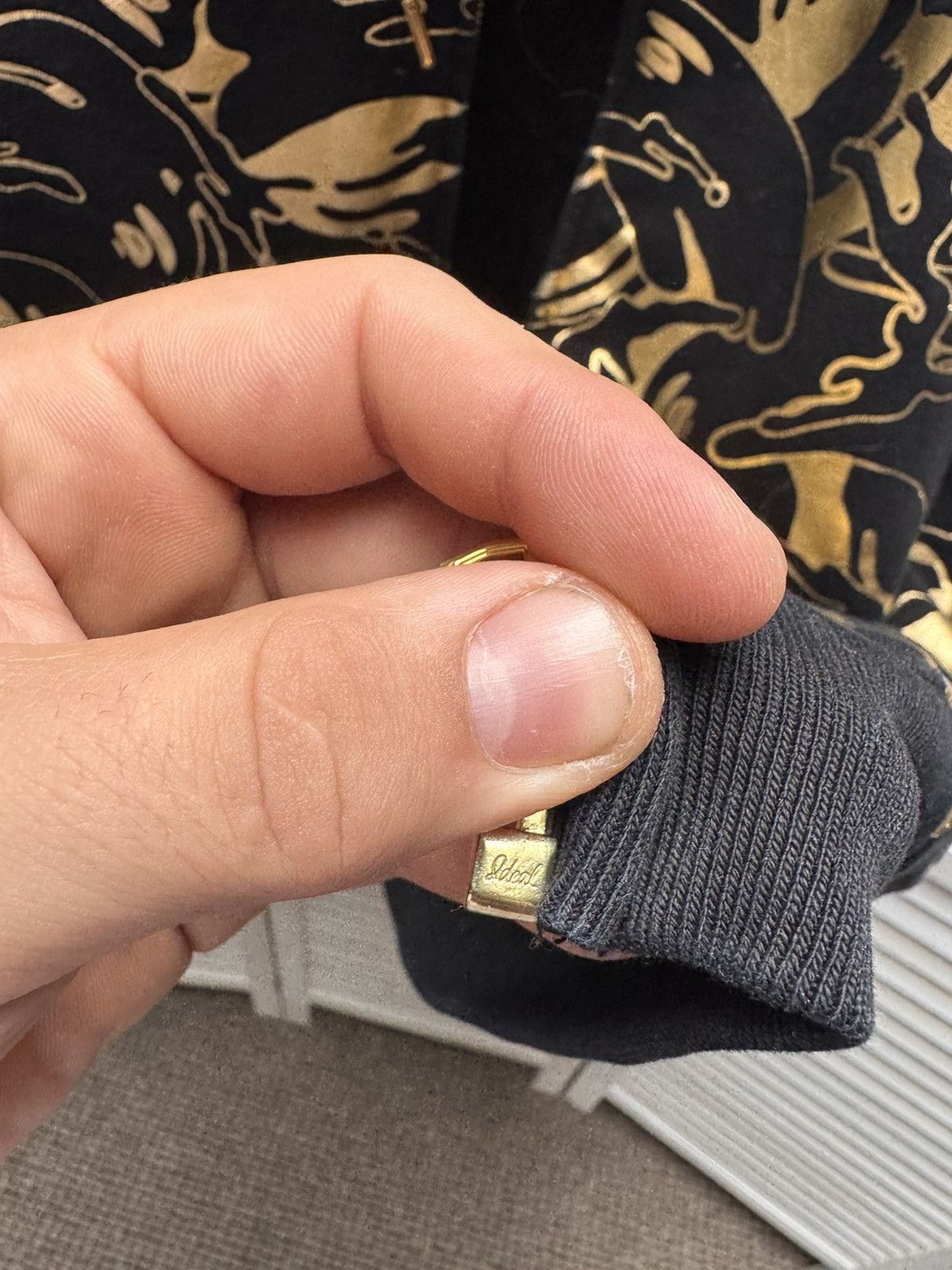 Men’s Casual AAPE Hoodie Black Gold
