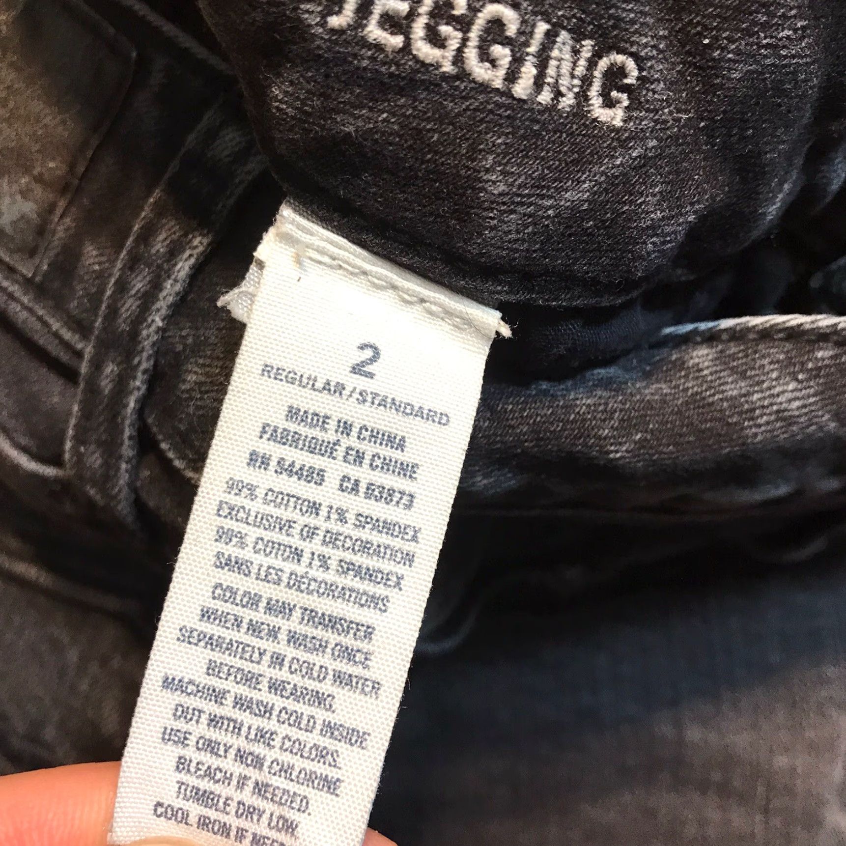 American Eagle Outfitters American Eagle Jeans Jegging Black Super Stretch Distressed Womens 2 X 29.5 Ins Size 27" / US 4 / IT 40 - 6 Thumbnail