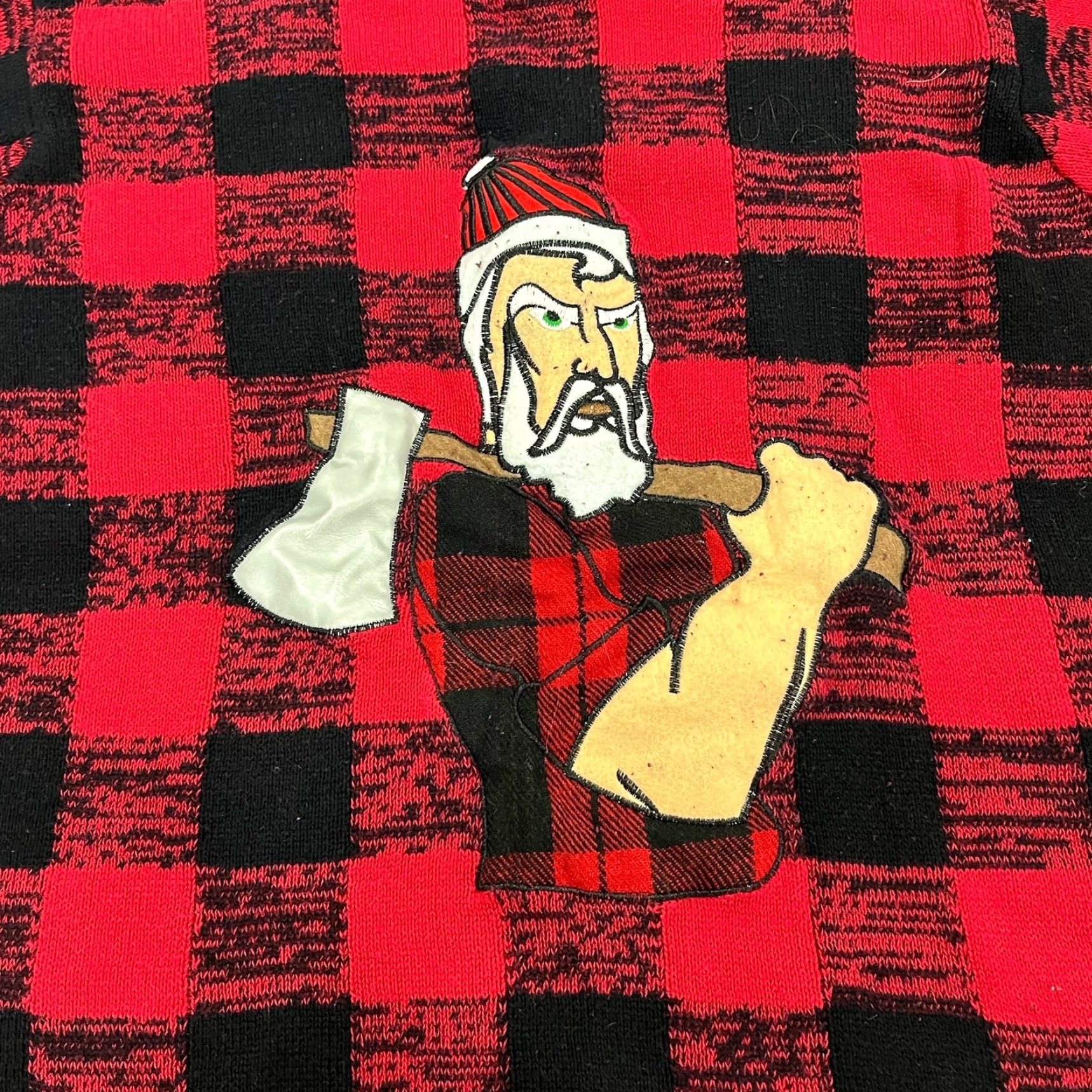 Lumberjack Blizzard Bay Lumberjack Santa Ugly Christmas Sweater Men's XXL Crew Neck Long Sleeve Multicolor Knit Quilted Sequin Christmas Pullover Sweatervest? Size US XXL / EU 58 / 5 - 2 Thumbnail