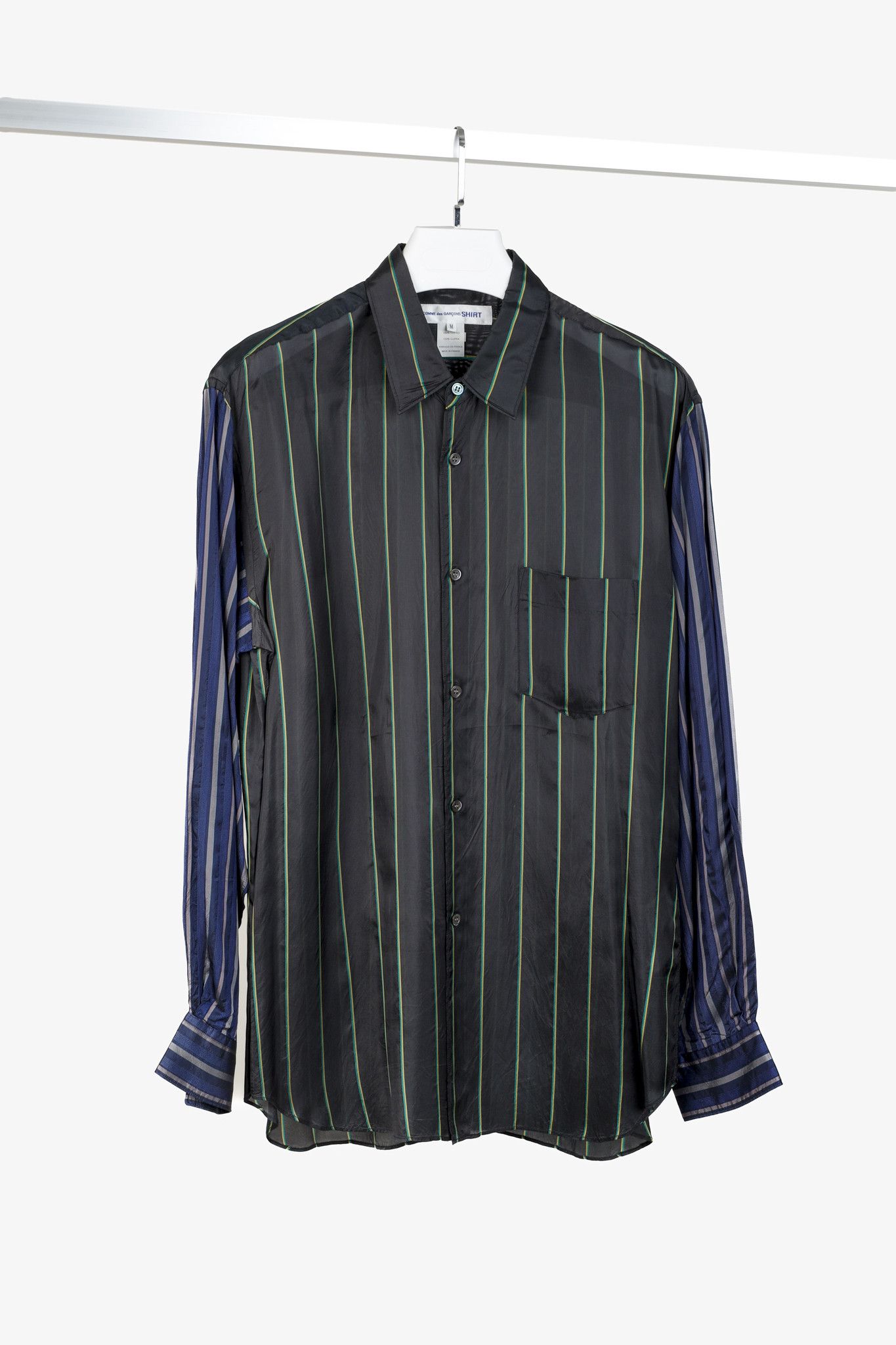 Comme des Garcons Comme des Garçons Shirt Black Multi-Colour Stripe Button Up Size US M / EU 48-50 / 2 - 1 Thumbnail