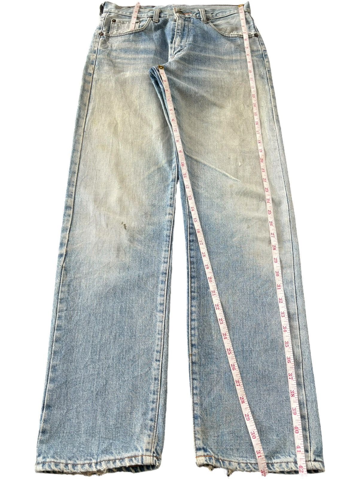Levi's Vintage 90s Levis 502 Big E Selvedge Mud Wash Distress Jeans Size US 29 - 8 Thumbnail