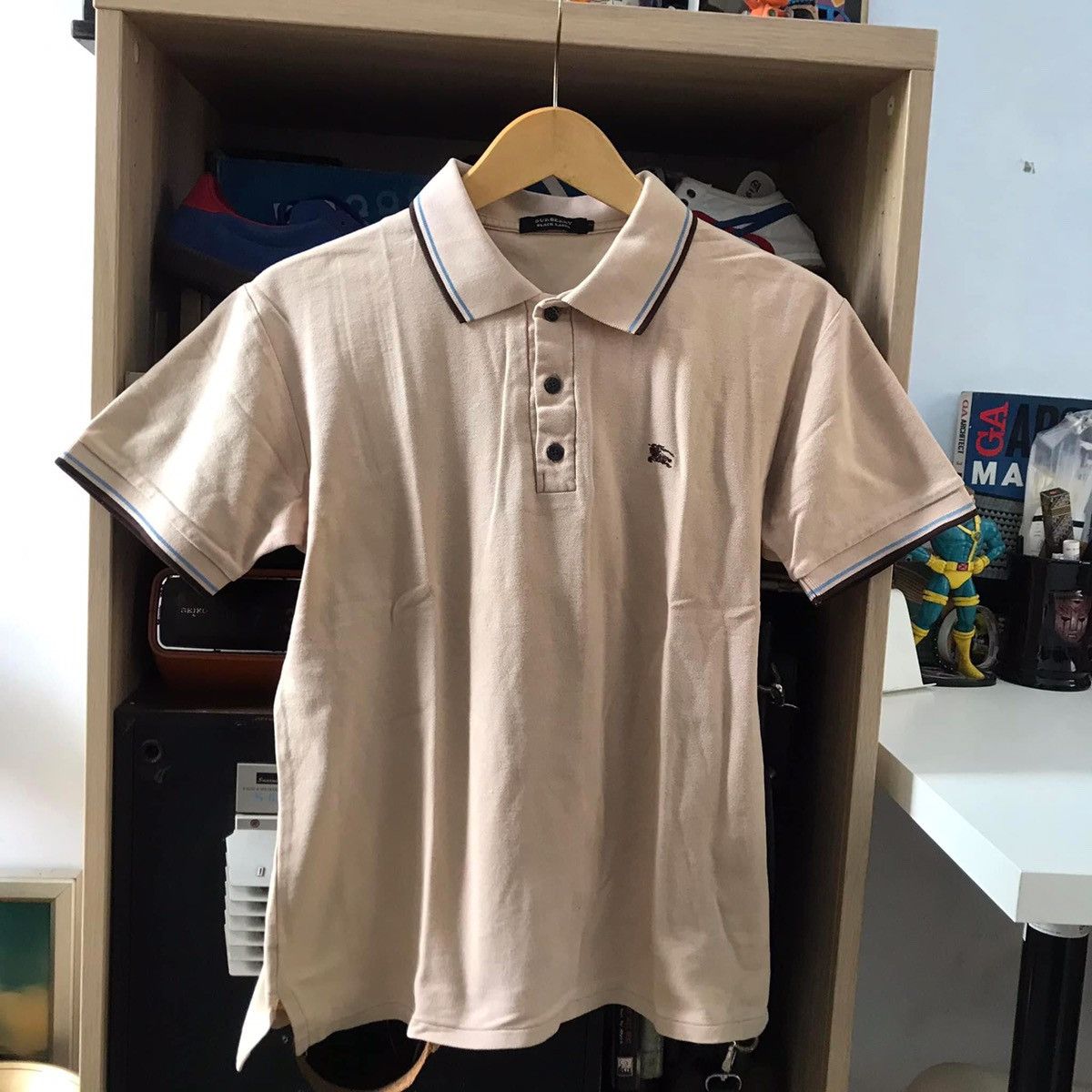 Burberry × Other UK Burberry London Black Label Polo shirt in Beige cream brown Size US M / EU 48-50 / 2 - 7 Thumbnail