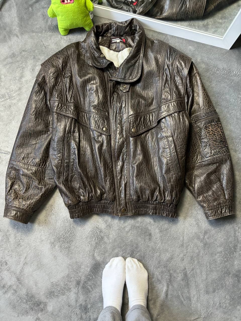 20471120 × Beauty Beast Vintage Giorgio Mobiani “alligator style” Leather avantgarde Size US XL / EU 56 / 4 - 1 Thumbnail