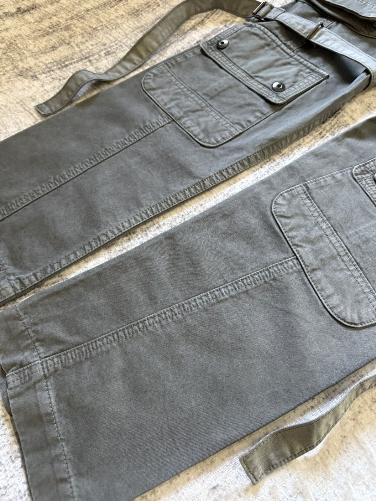 Japanese Brand Tette Homme Plag Bondage Deconstructed Cut & Sew Cargo Pants Size US 32 / EU 48 - 8 Thumbnail