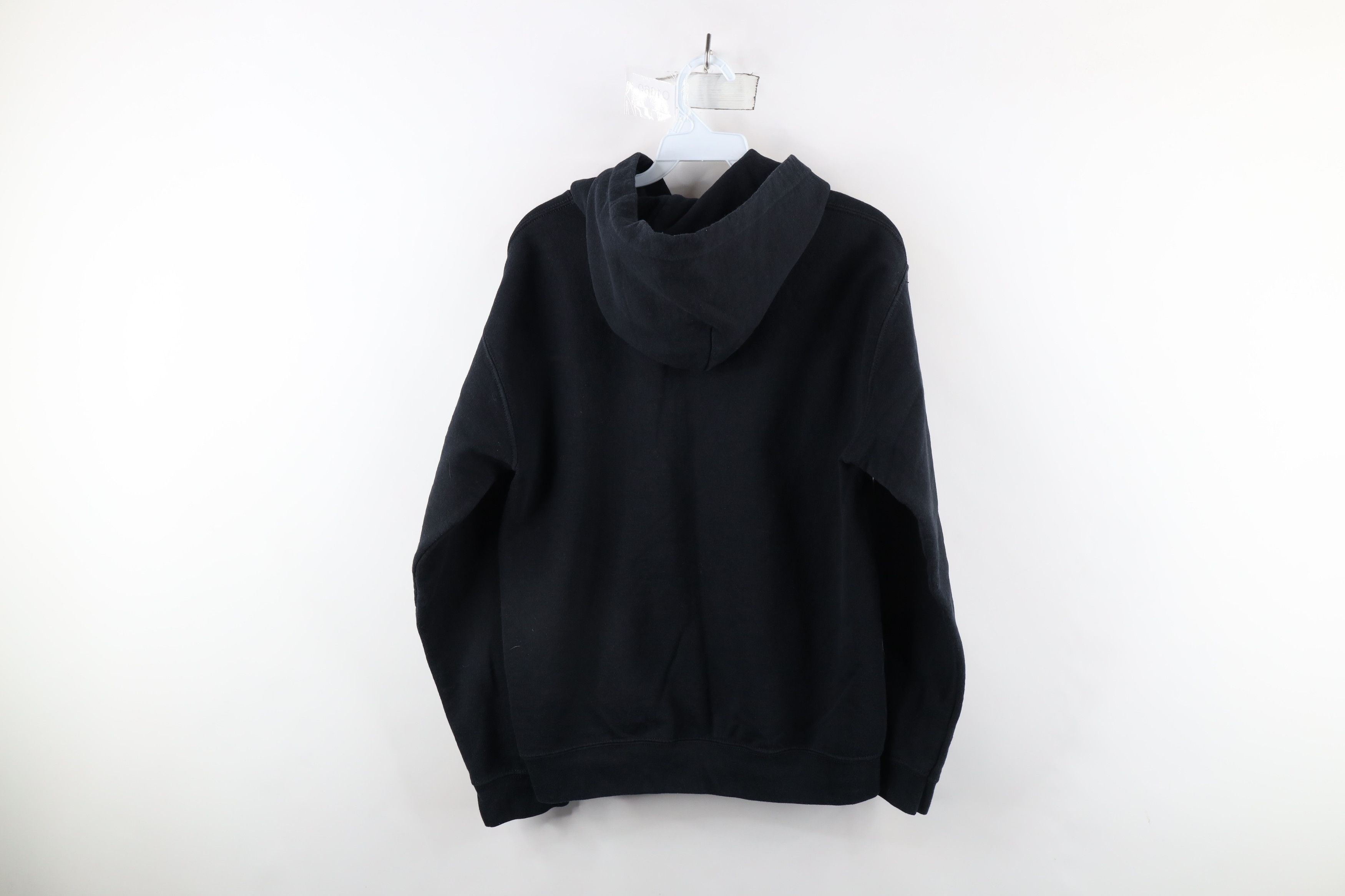 Vintage Vintage 90s Streetwear Faded Blank Hoodie Sweatshirt Black Size US S / EU 44-46 / 1 - 9 Thumbnail