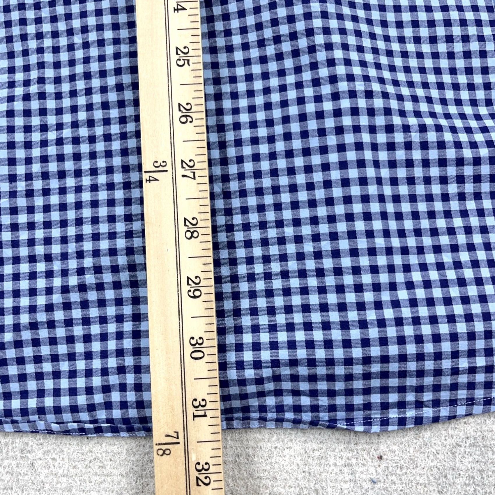 Eton Eton Shirt Mens XL Blue Men Check Button Contemporary Fit Dress Plaid B51 Size 46R - 7 Thumbnail