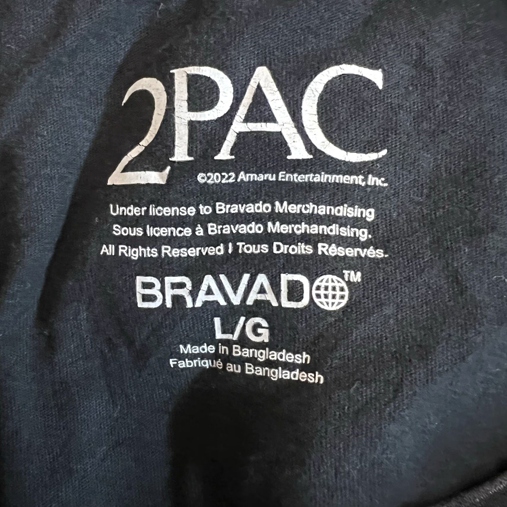 Bravado Bravado 2Pac Tupac T-Shirt Mens L Black Graphic Print 90s Hip Hop Size US L / EU 52-54 / 3 - 5 Thumbnail