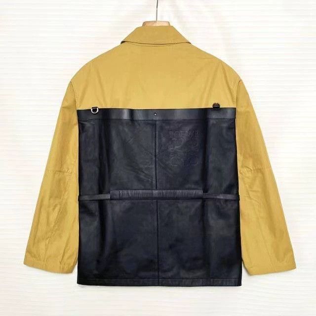 Loewe LOEWE Patchwork color embossed logo collar jacket coat Size US S / EU 44-46 / 1 - 2 Thumbnail