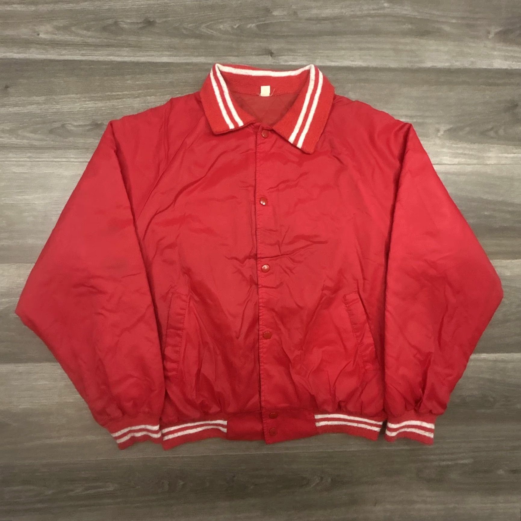Vintage VINTAGE Columbus Tech Jacket Mens XL Red Varsity Jacket College School 80s USA Size US XL / EU 56 / 4 - 2 Thumbnail