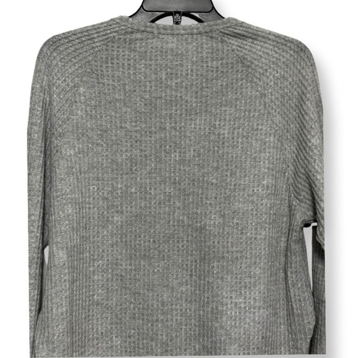 BP. BP Top Heathered Waffle Knit Henley Long Sleeve Gray XS NWOT Size XS / US 0-2 / IT 36-38 - 5 Thumbnail