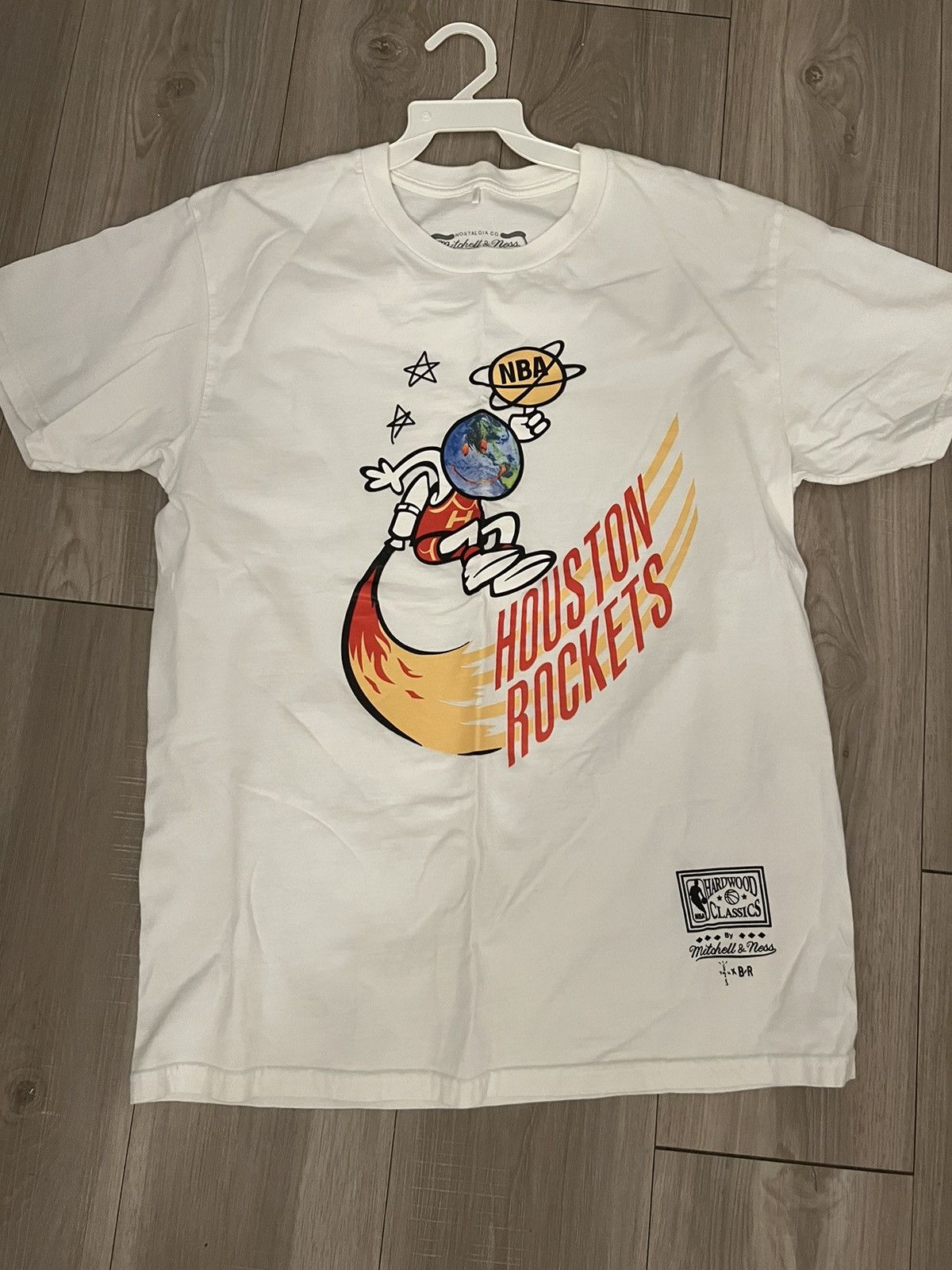 Travis Scott Men's Mitchell & Ness Houston Rockets Hardwood Classics L  T-shirt