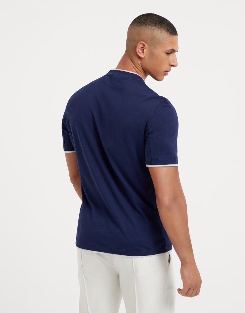 Brunello Cucinelli o1w1db10825 T-Shirt in Blue Size US M / EU 48-50 / 2 - 4 Thumbnail