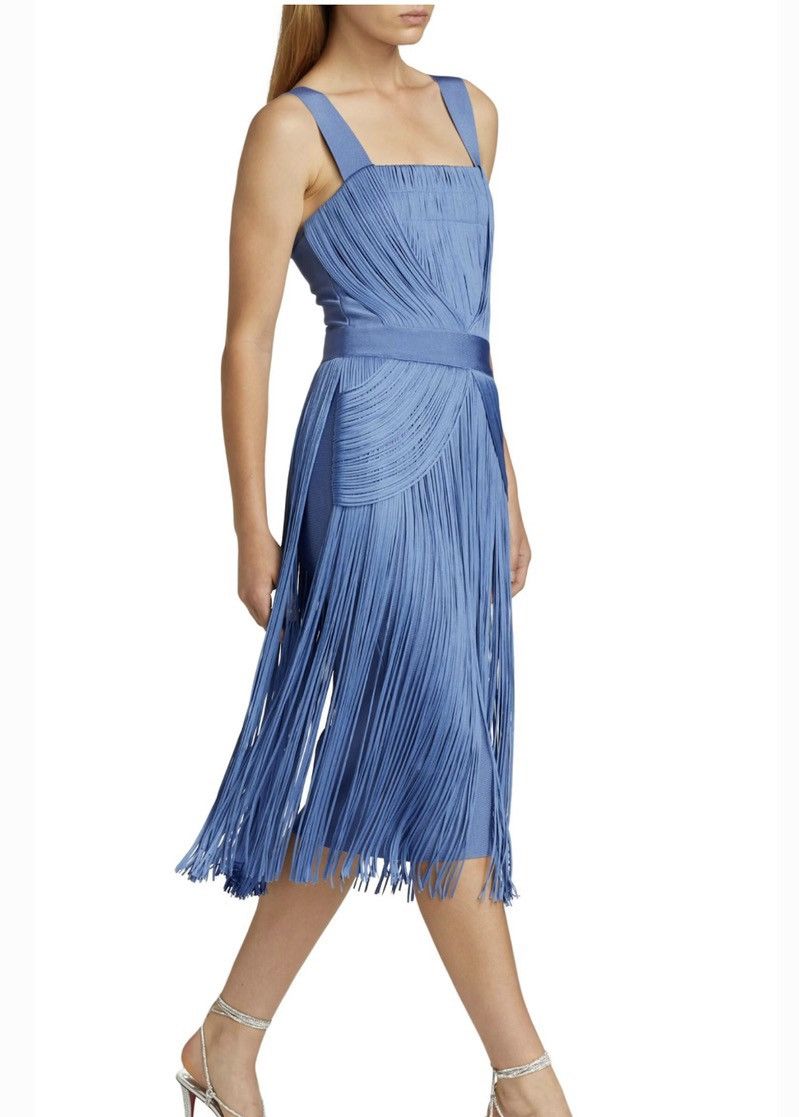 Herve Leger Hervé Léger Marion Fringe Dress size L Size L / US 10 / IT 46 - 3 Thumbnail
