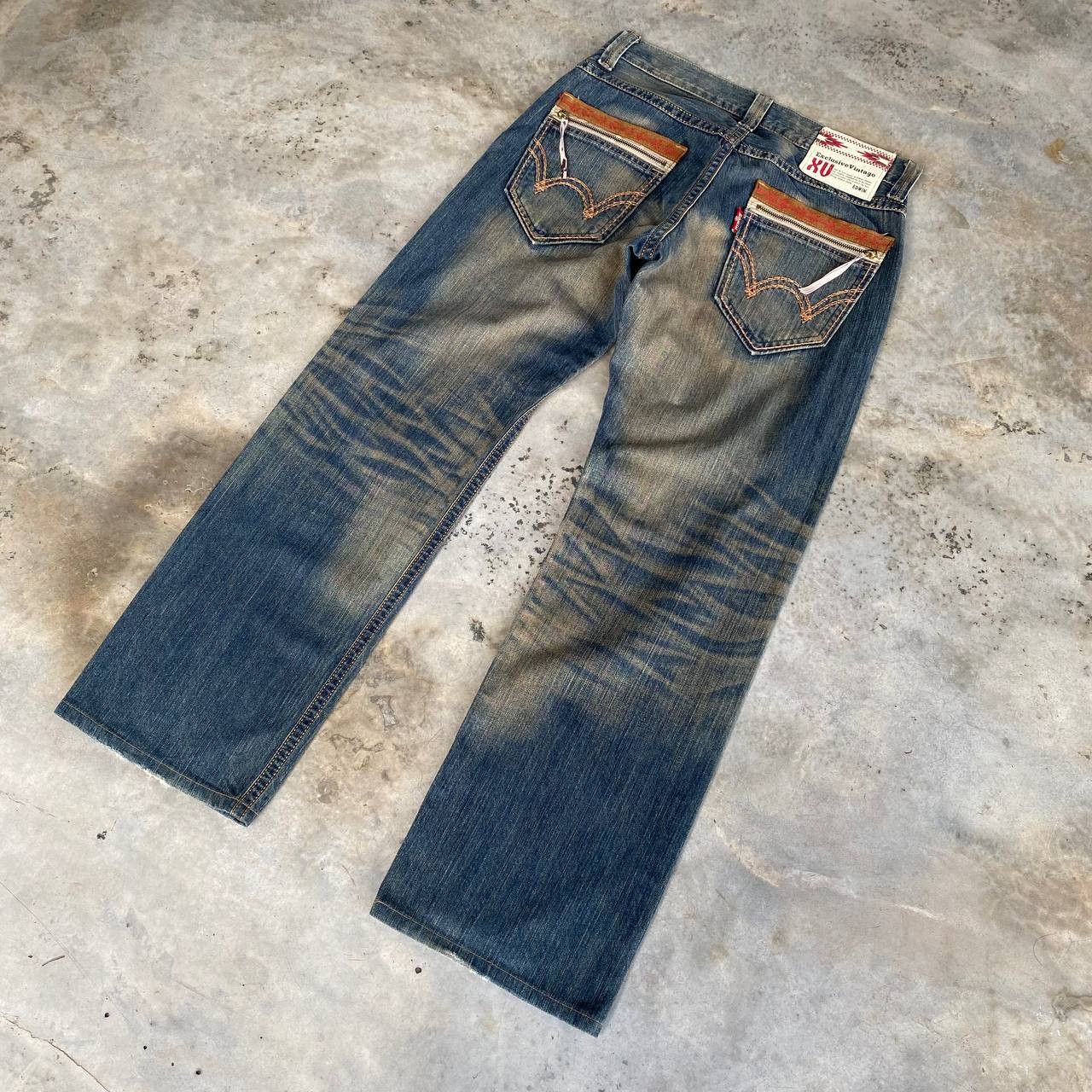 Edwin × Vintage RARE EDWIN JAPAN EXCLUSIVE VINTAGE RUSTY MUDWASH BJ07-19 Size US 32 / EU 48 - 9 Thumbnail